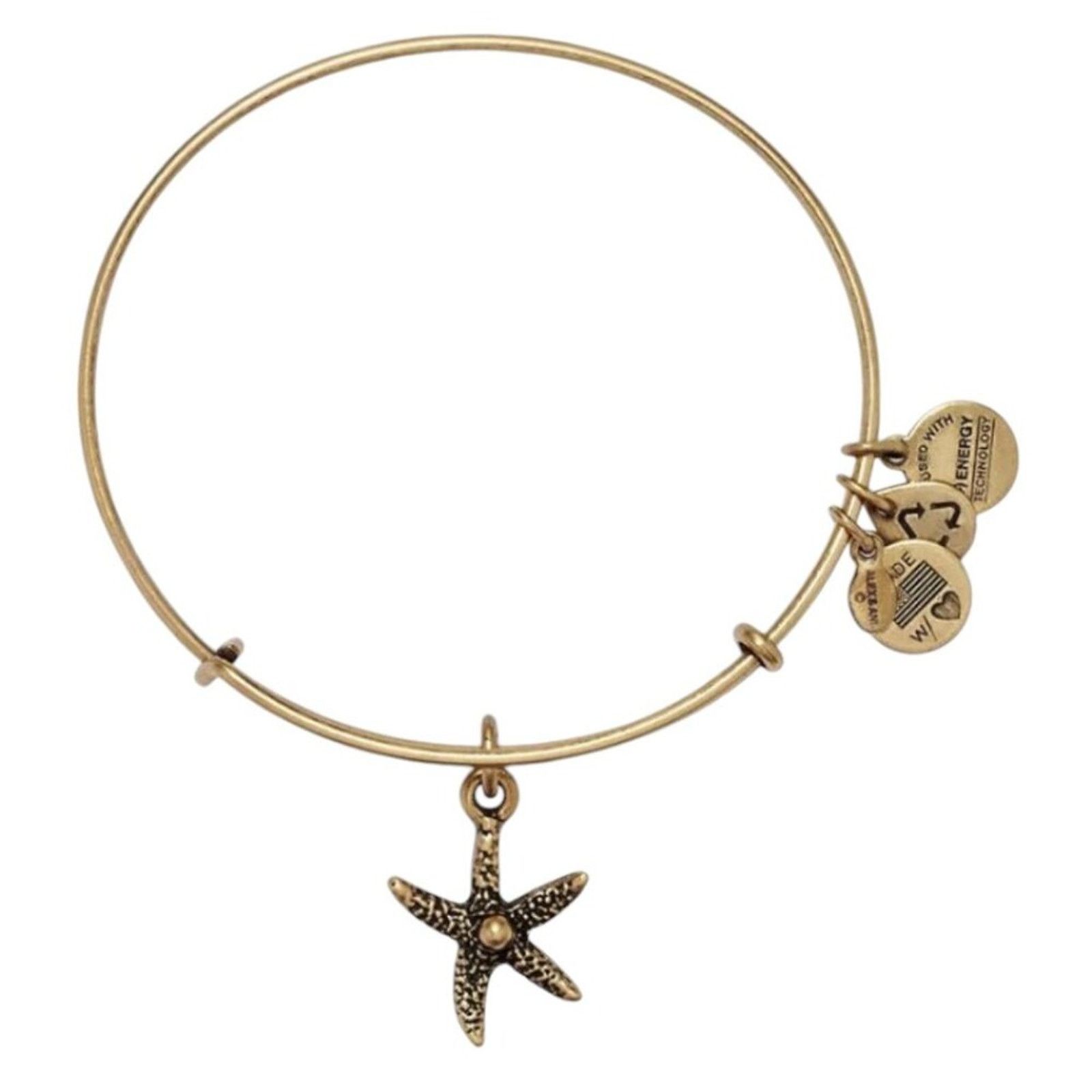Other Alex & Ani Starfish Charm Bangle Bracelet Rafelian Gold Size ONE SIZE - 1 Thumbnail
