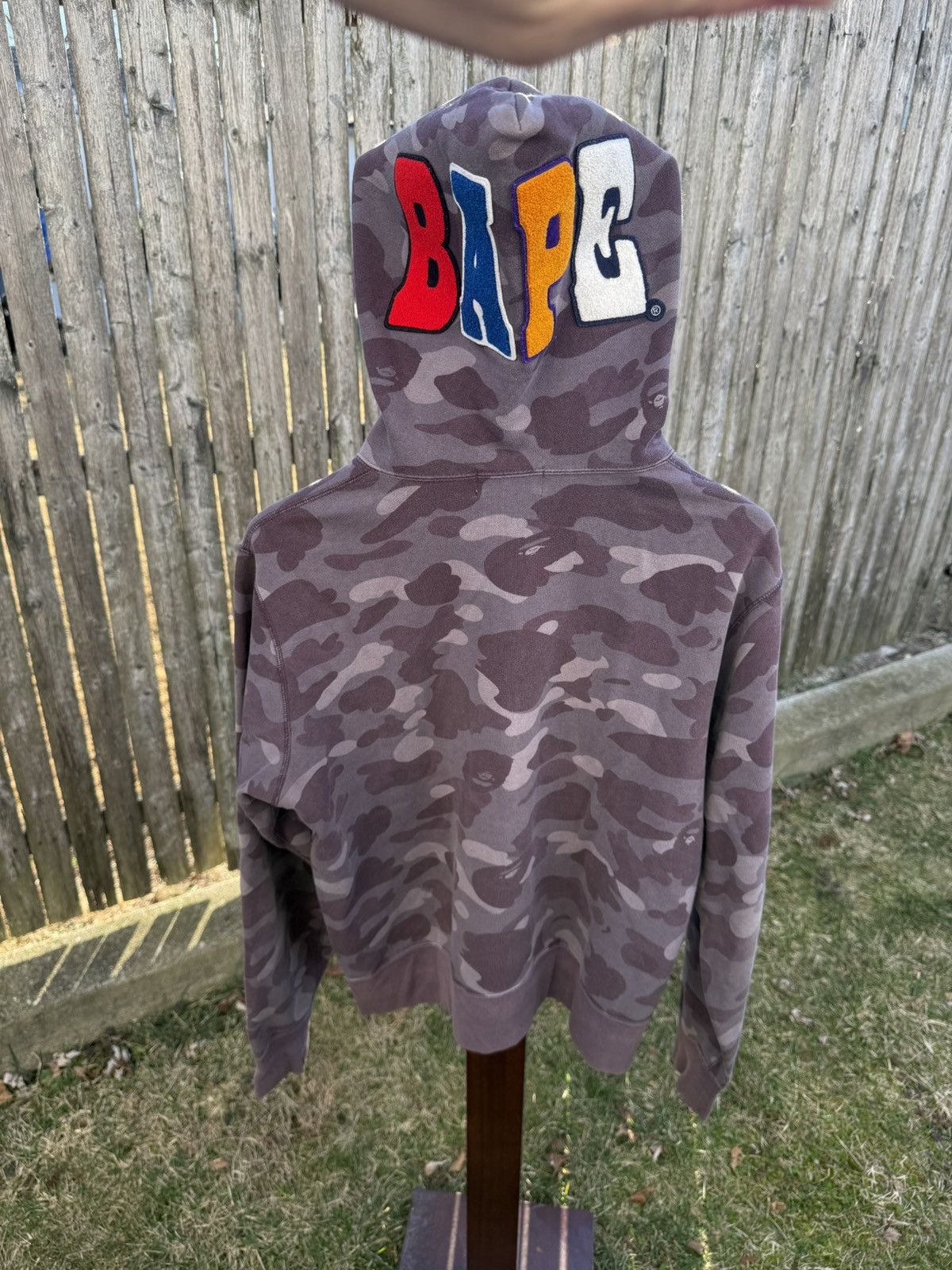 Bape Bape Purple Camo Zip Up Hoodie Size US L / EU 52-54 / 3 - 2 Thumbnail