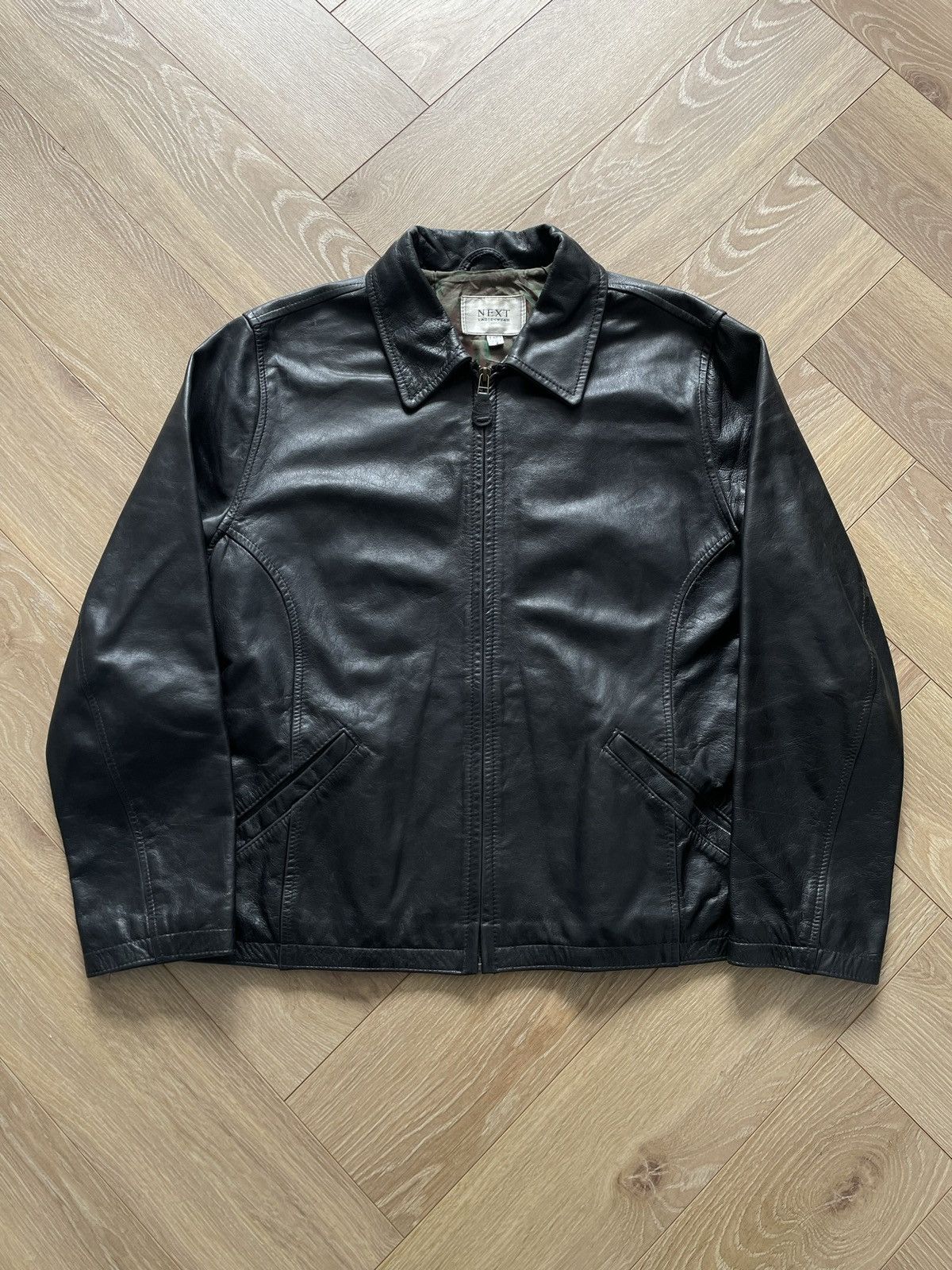 Vintage Vintage Y2k Black Leather Oversize Bomber Jacket Avant Garde Size US M / EU 48-50 / 2 - 1 Thumbnail