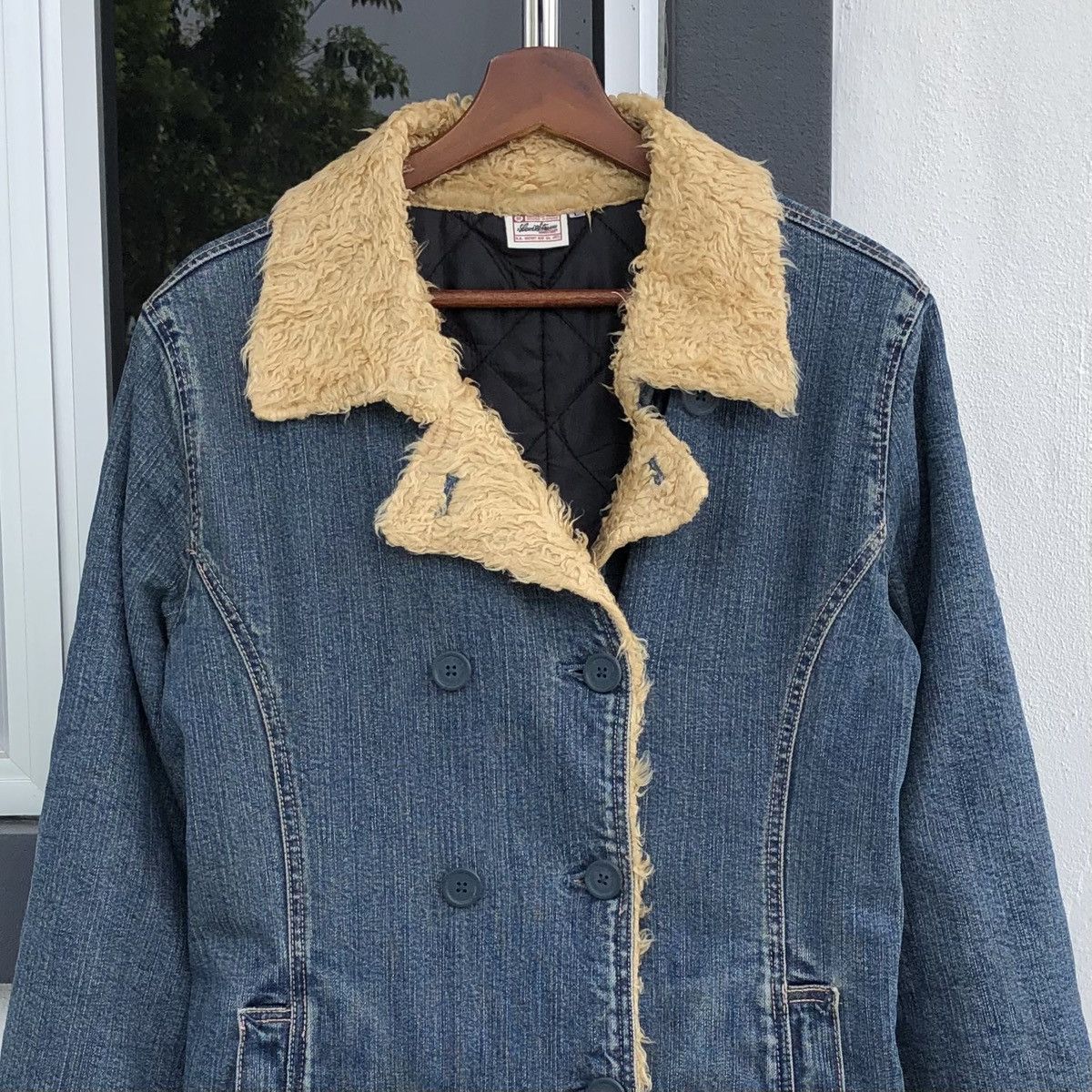 Levi's Levis Lined Sherpa Denim Coat / Jacket Size L / US 10 / IT 46 - 9 Thumbnail