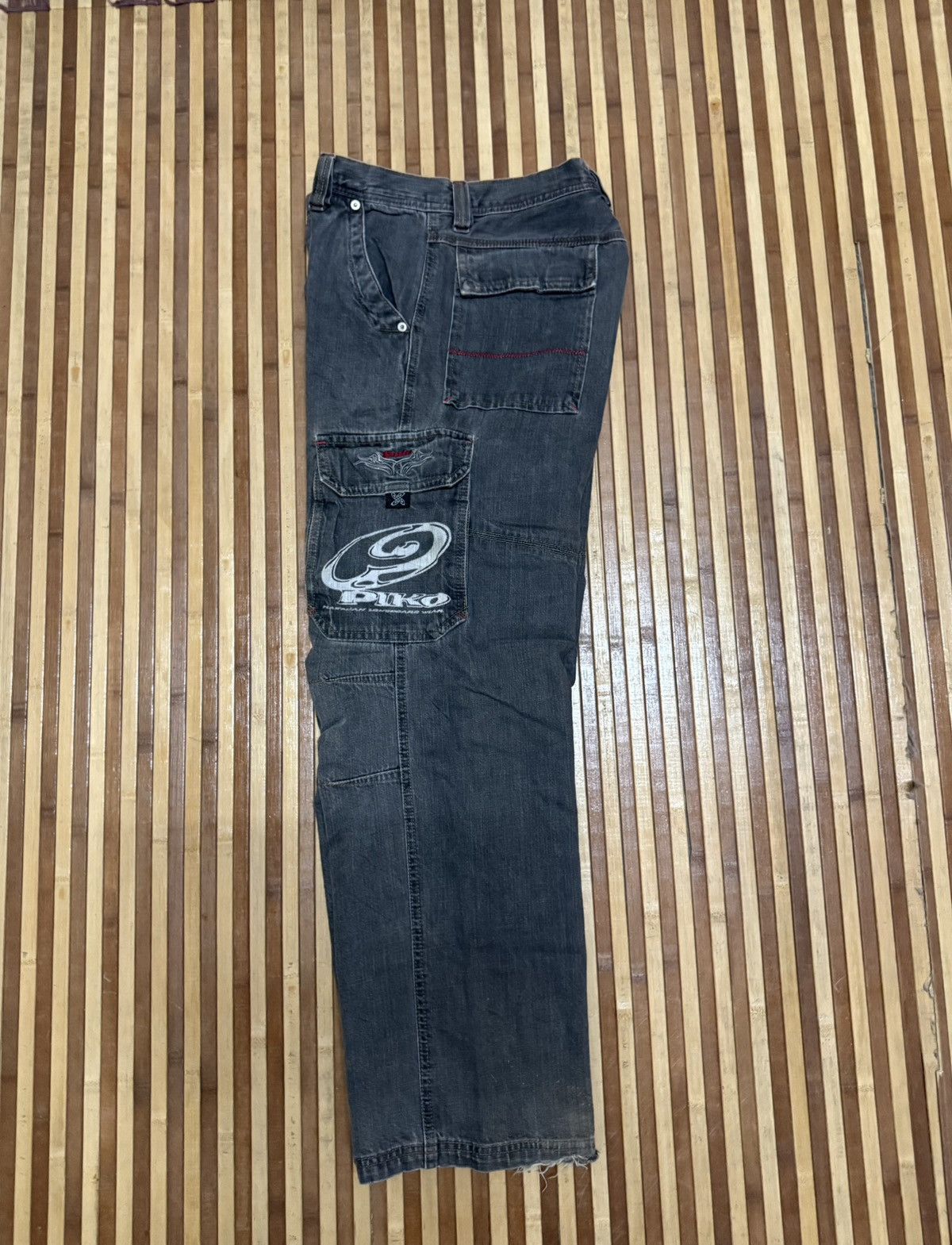 Japanese Brand Piko Hawaiian Denim Cargo Pants Y2K Japan Style / Streetwear Size US 28 / EU 44 - 7 Thumbnail