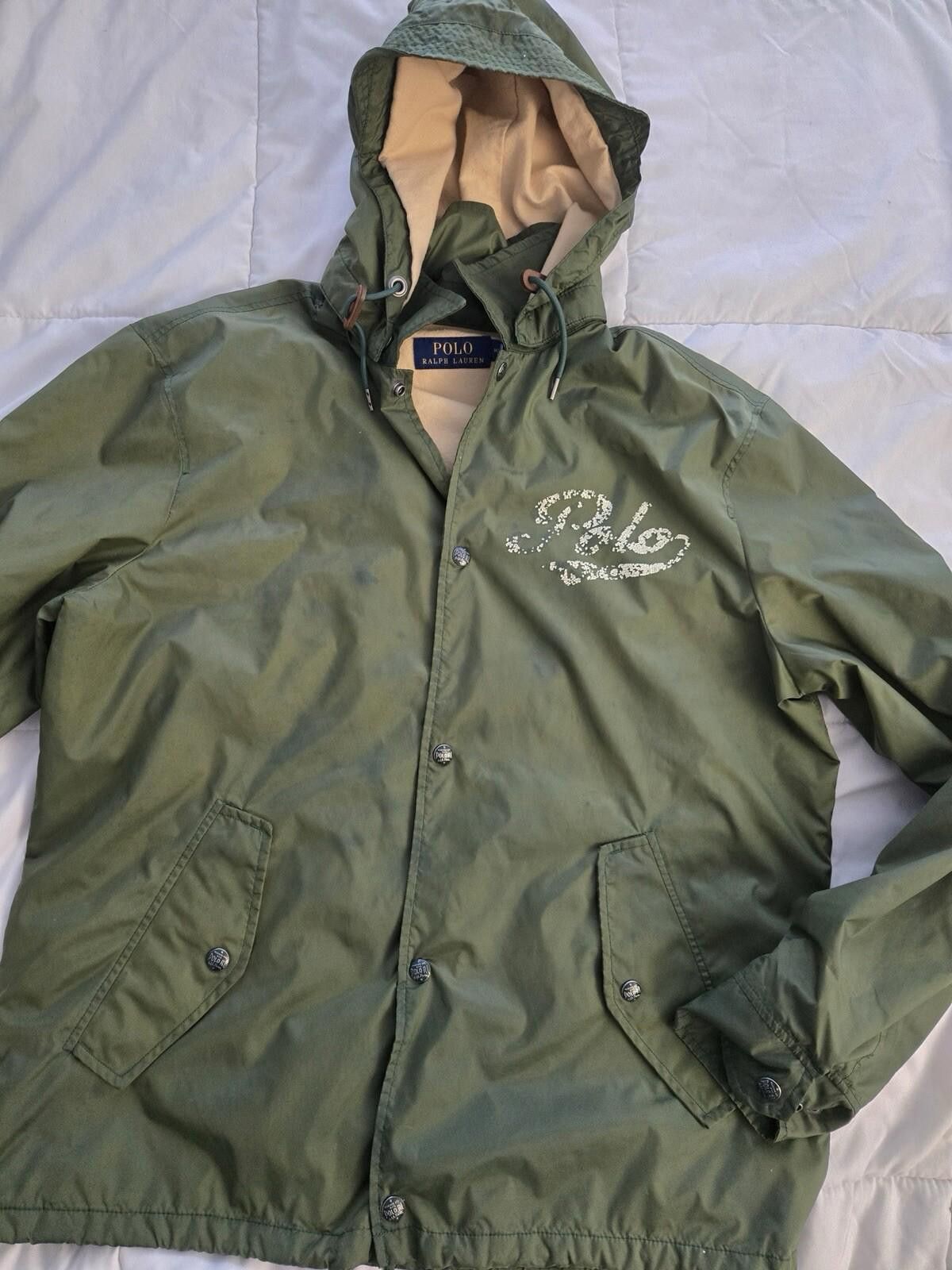 Polo Ralph Lauren Polo Ralph Lauren Green Nylon Hooded Windbreaker Jacket M Size US M / EU 48-50 / 2 - 1 Thumbnail