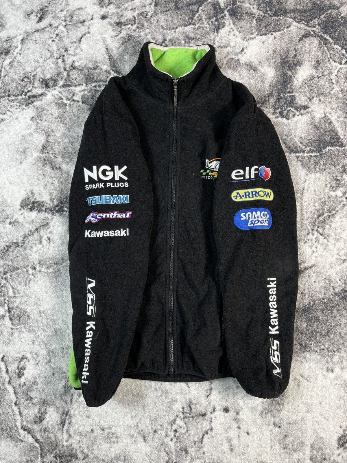 Other Vintage Kawasaki MSS Racing Fleece Jacket Y2K Size US S / EU 44-46 / 1 - 7 Thumbnail
