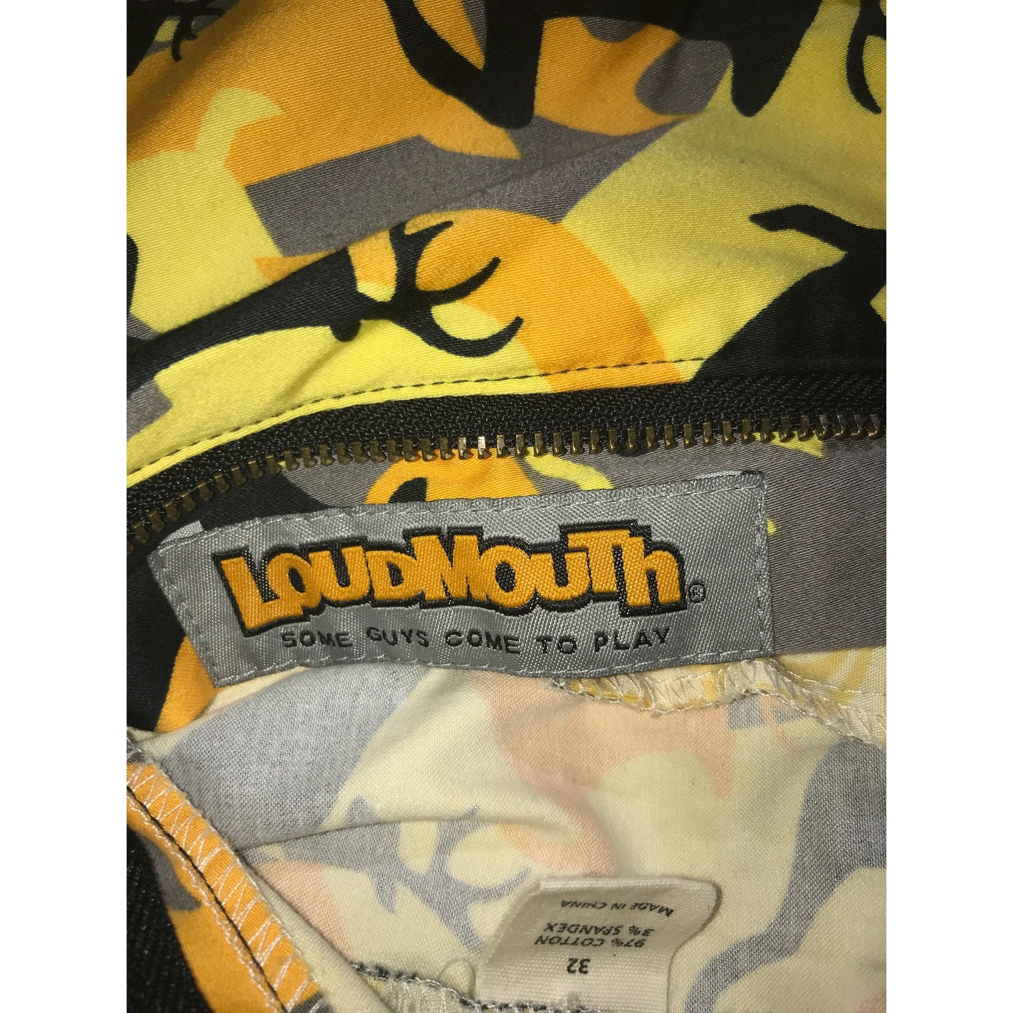 Other Loudmouth Men's Yellow Multi-colored Camo Deer Golf Shorts Size US 32 / EU 48 - 6 Thumbnail