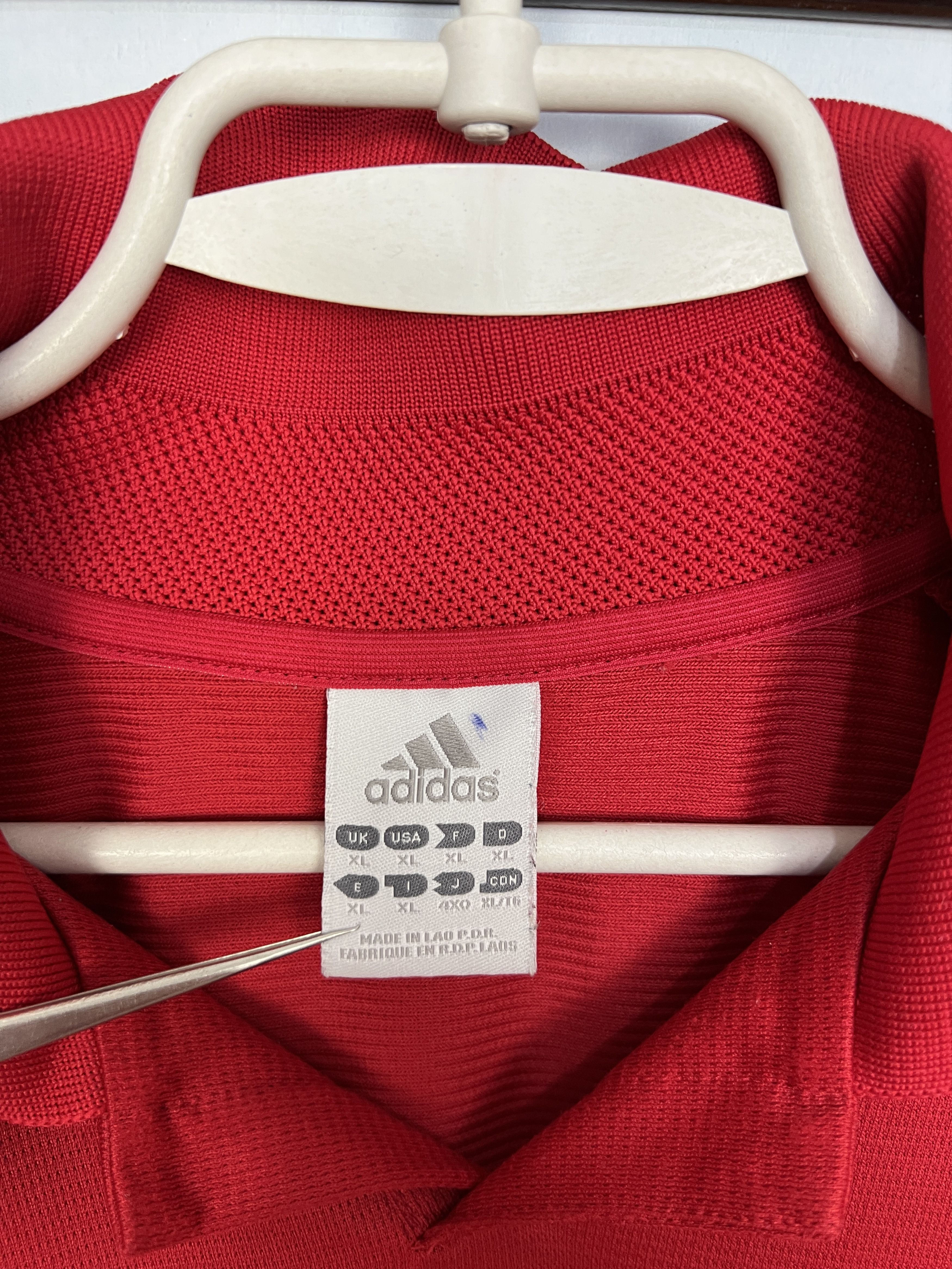 Adidas Football Template Shirt Soccer Long Sleeve Jersey Trikot Size US XL / EU 56 / 4 - 6 Thumbnail
