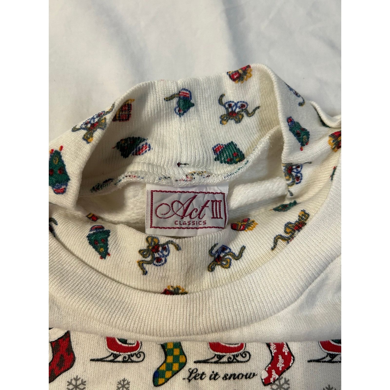 Other Vintage Act III Holiday Sweatshirt Festive Women’s Size M Size M / US 6-8 / IT 42-44 - 7 Thumbnail