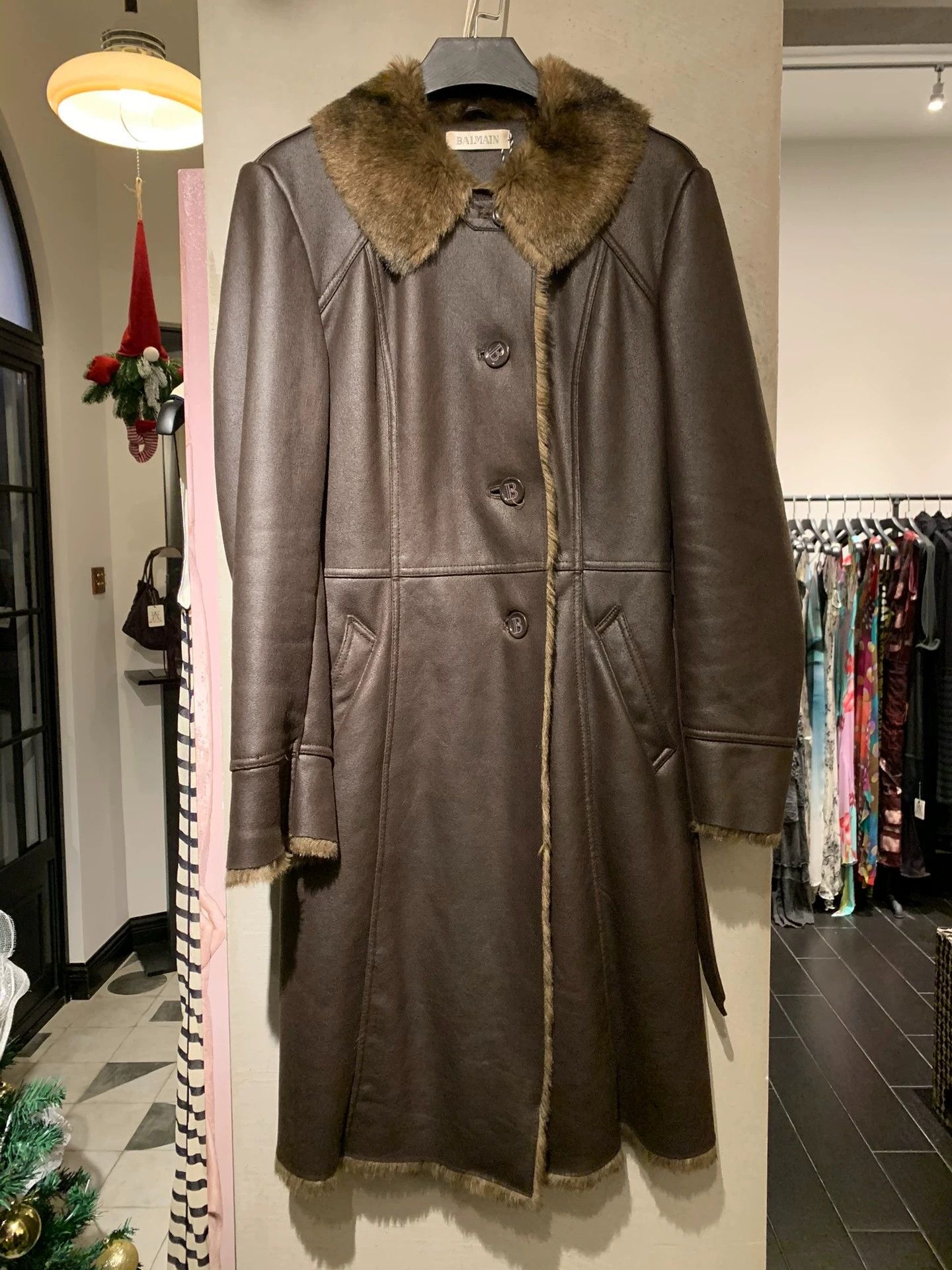 Balmain Balmain Suede Eco-Fur Coat 38 Size XS / US 0-2 / IT 36-38 - 8 Thumbnail