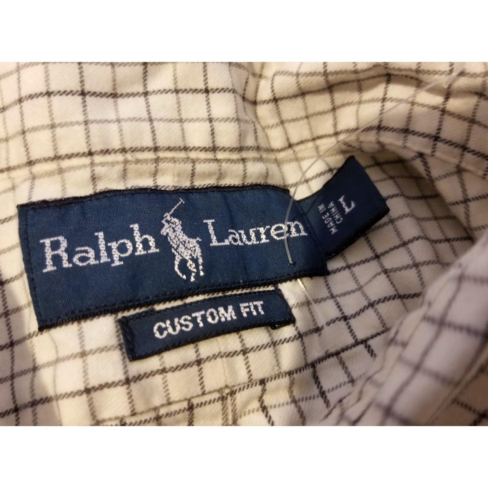 Polo Ralph Lauren Mens Polo Ralph Lauren Dress Shirt L Large Custom White Button Cotton Size 42R - 3 Thumbnail