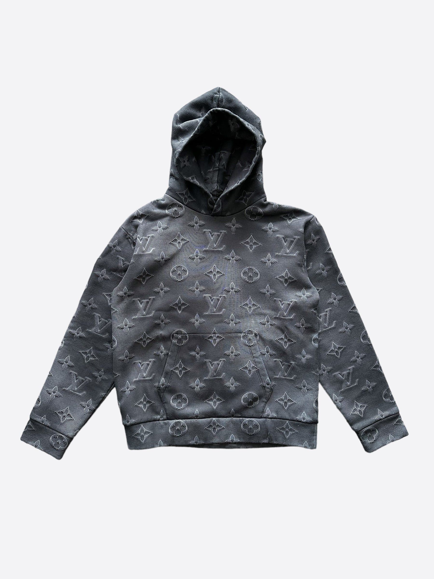 image of Louis Vuitton Grey 2054 Monogram Hoodie, Men's (Size Large)