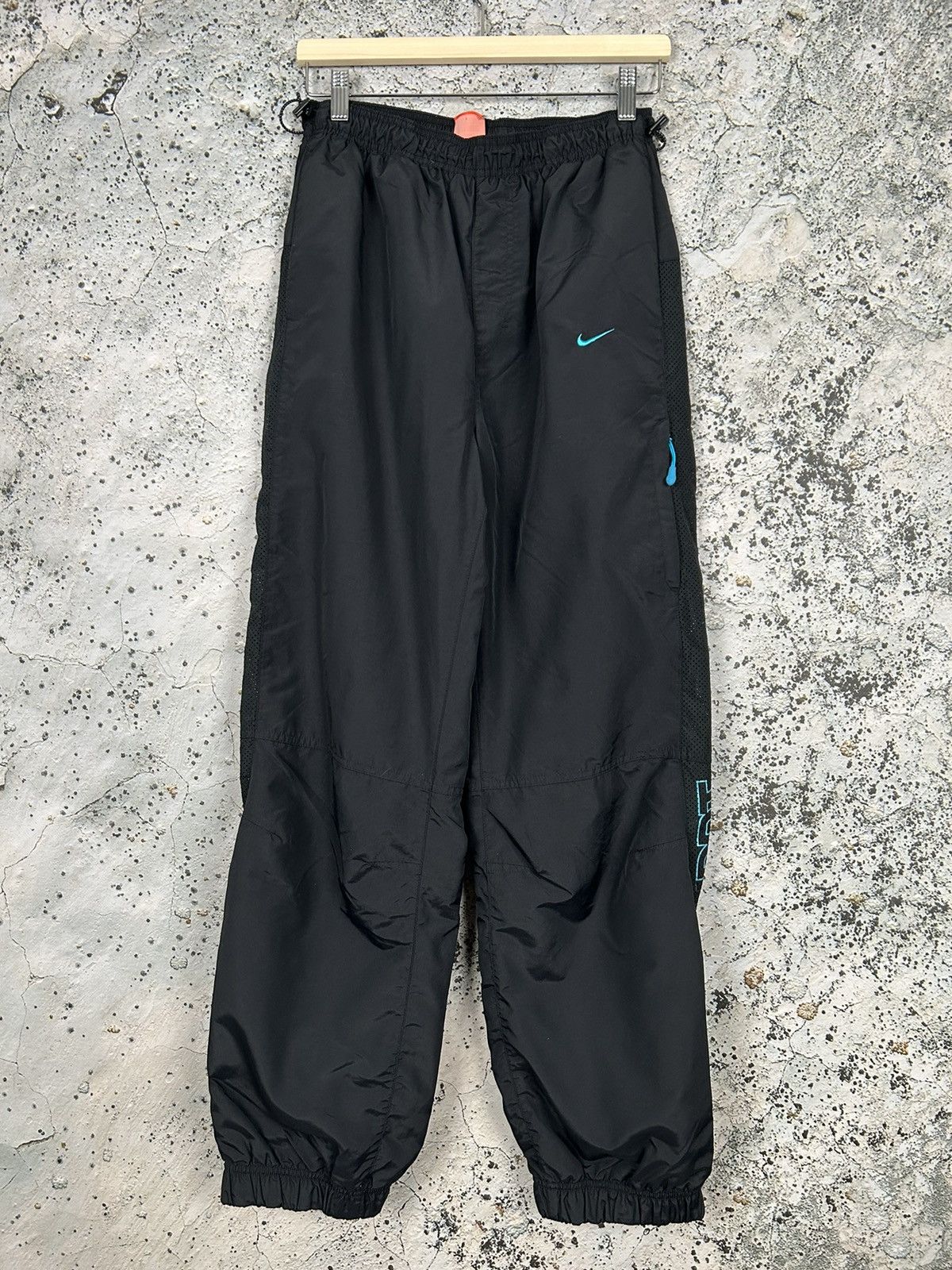 Nike Vintage Nike Black Drill Gorpcore Sweatpants Streetwear Rap Size US 32 / EU 48 - 1 Thumbnail
