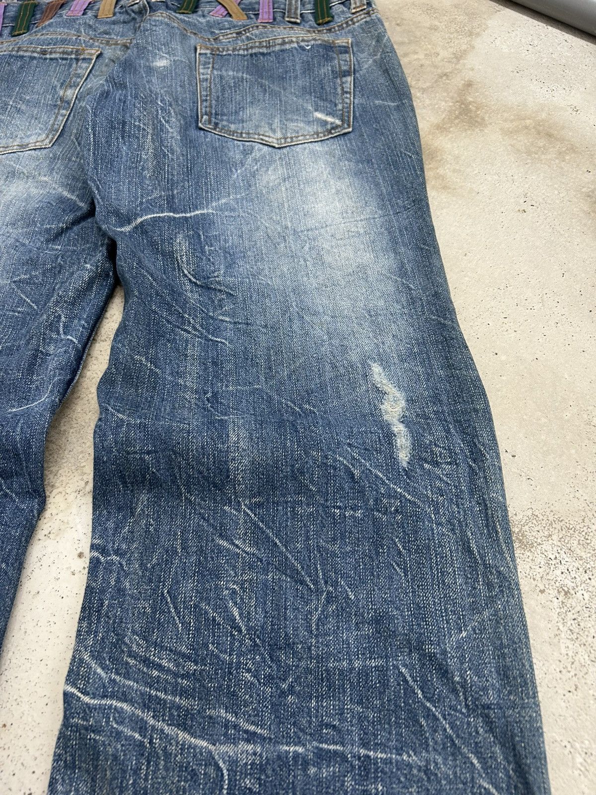 Le Grande Bleu (L.G.B.) Nylaus Distressed Y2K Clawn Marks Archive Rave Watanabe Size US 33 - 15 Thumbnail