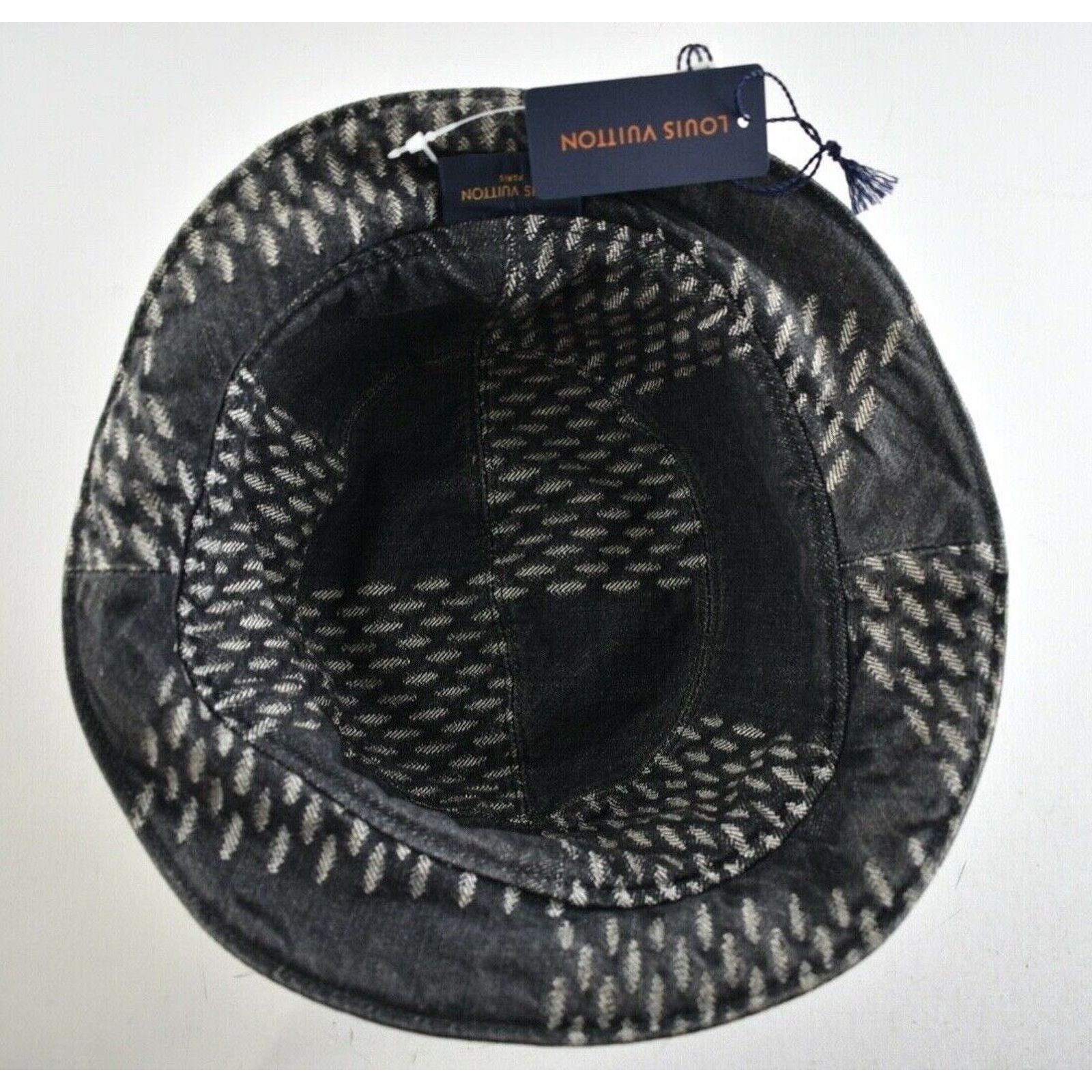 Louis Vuitton Louis Vuitton Nigo Black Monogram Logo Sun Bucket Hat M 58cm Size ONE SIZE - 11 Thumbnail