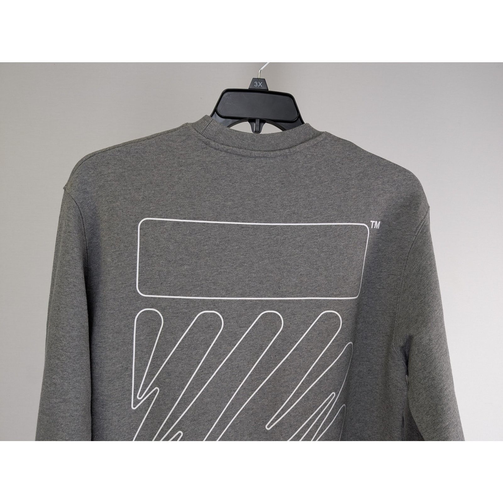 Off-White o1rshd1 Q:2 / Wave outl Diag Slim Crewneck sweatshirt Grey Size US XL / EU 56 / 4 - 2 Thumbnail