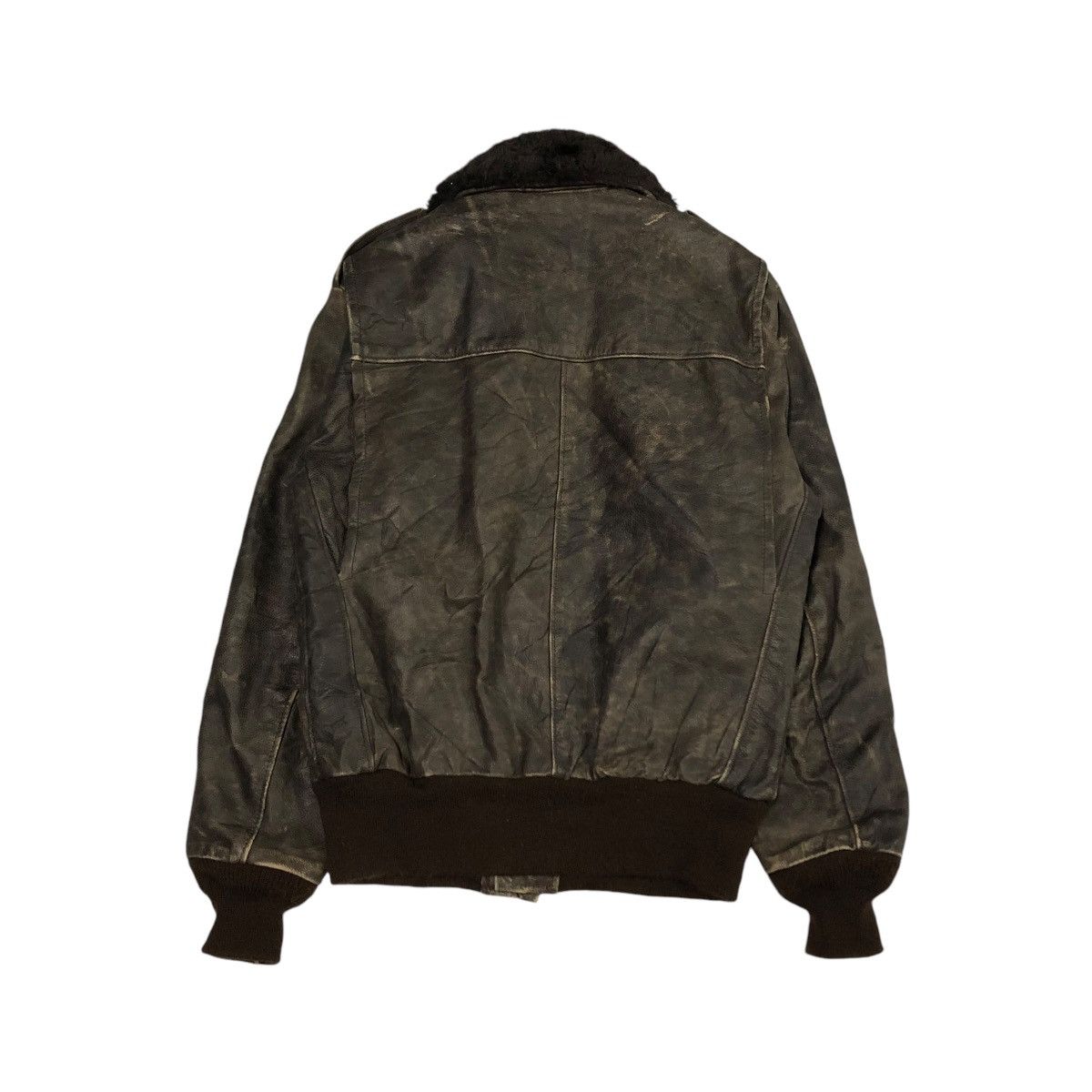 Vintage 🔥VINTAGE LEATHER JACKET BROOKS CRAFTED WITH PRIDE USA Size US M / EU 48-50 / 2 - 2 Thumbnail