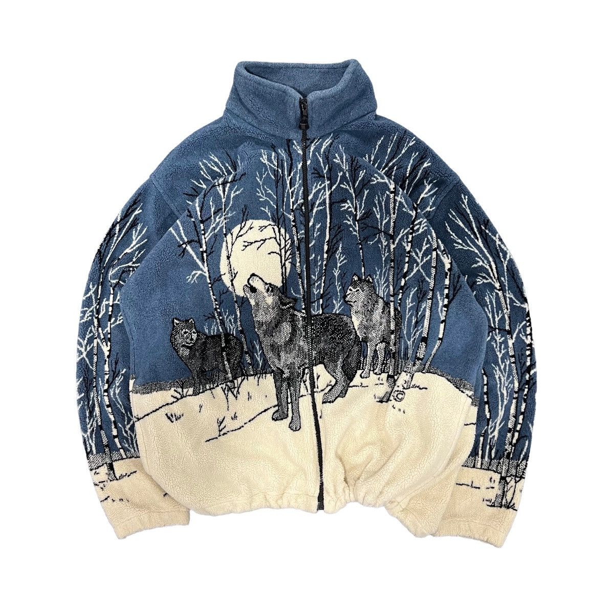 Vintage Vintage Wolf Fleece Zip Jacket XL Size US XL / EU 56 / 4 - 1 Thumbnail