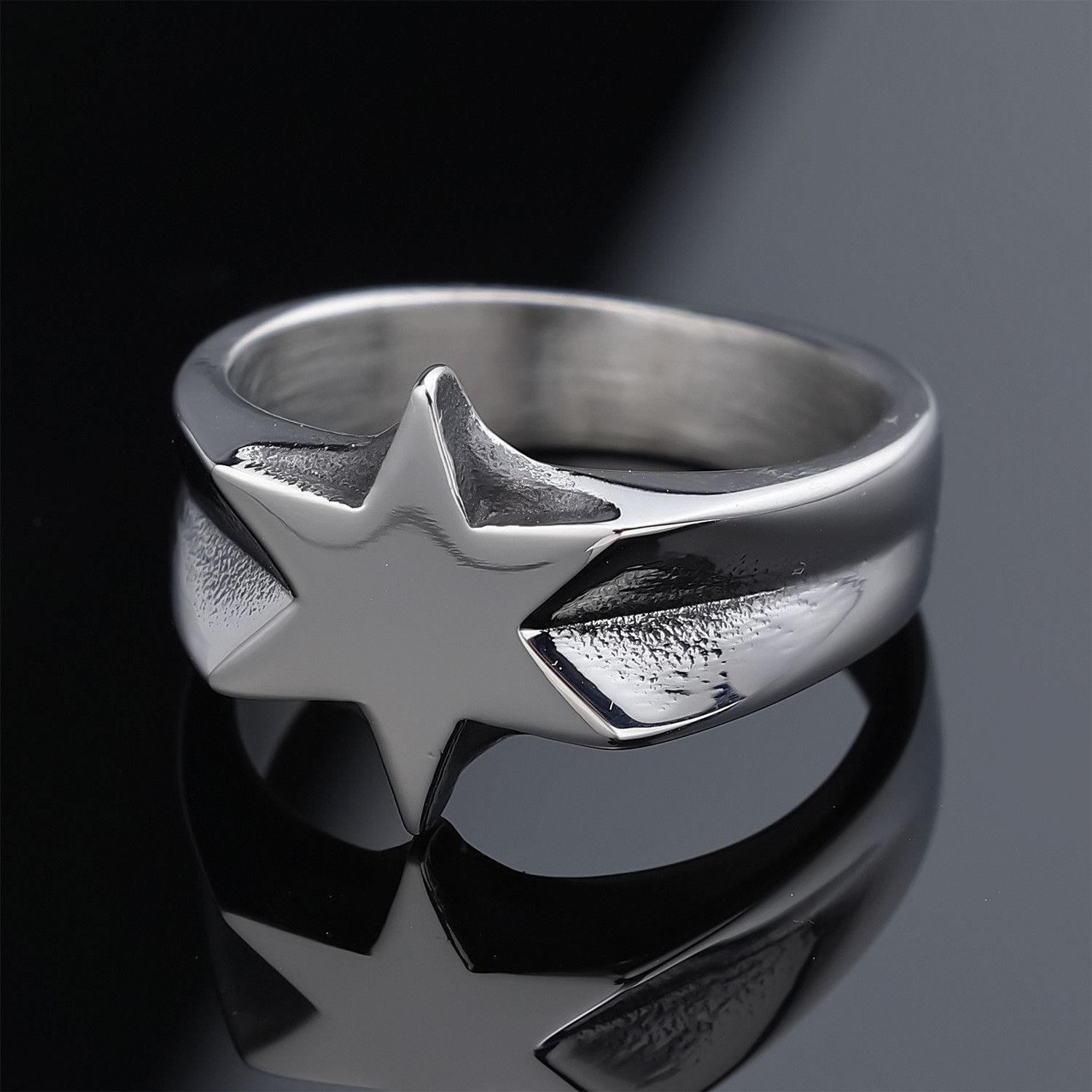 Jewelry Star Matchless Jewelry Rings Open Chrome Ring (Size 7-13) Size ONE SIZE - 2 Thumbnail