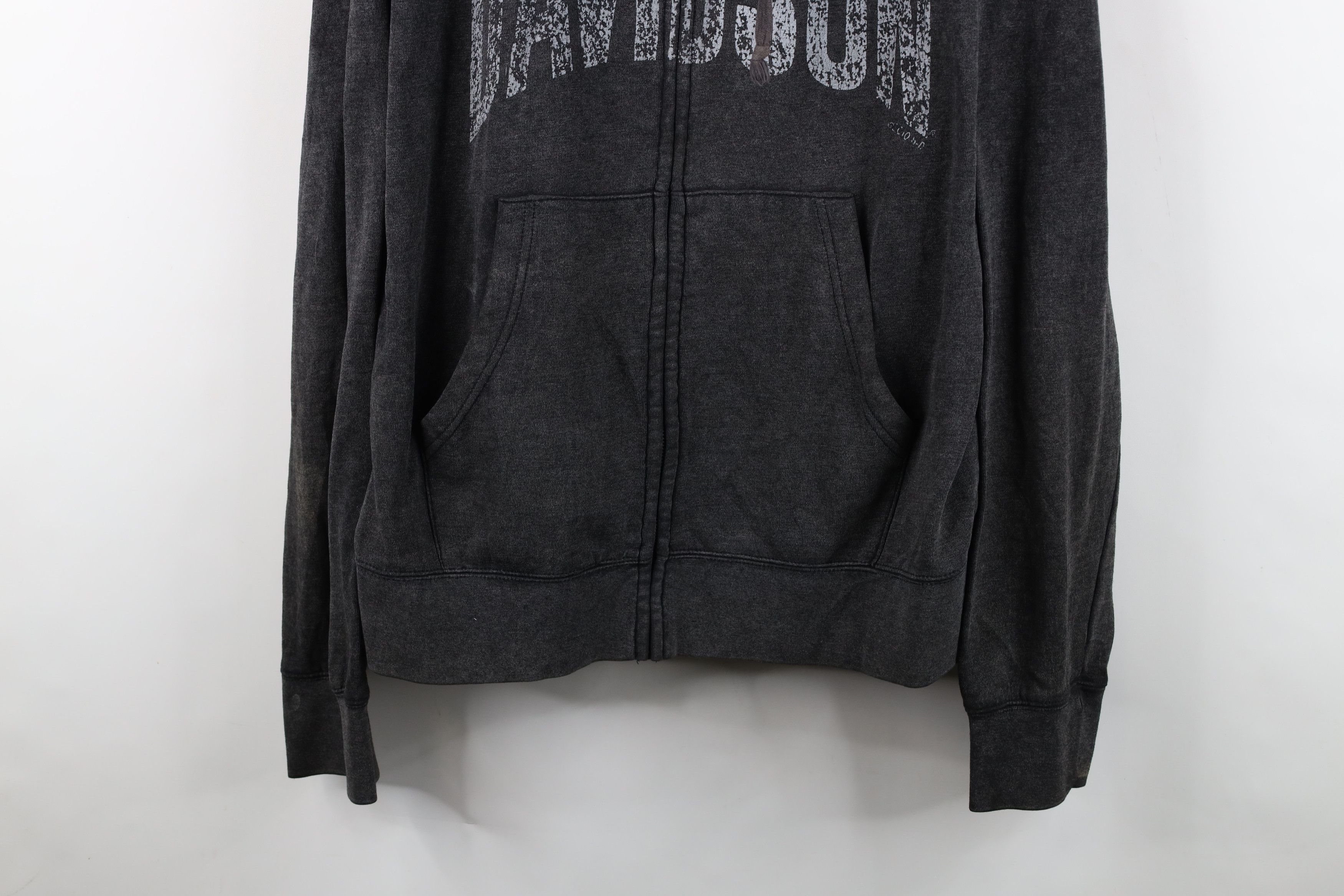 Harley Davidson Vintage Y2K Harley Davidson Acid Wash Full Zip Hoodie Gray Size US M / EU 48-50 / 2 - 3 Thumbnail