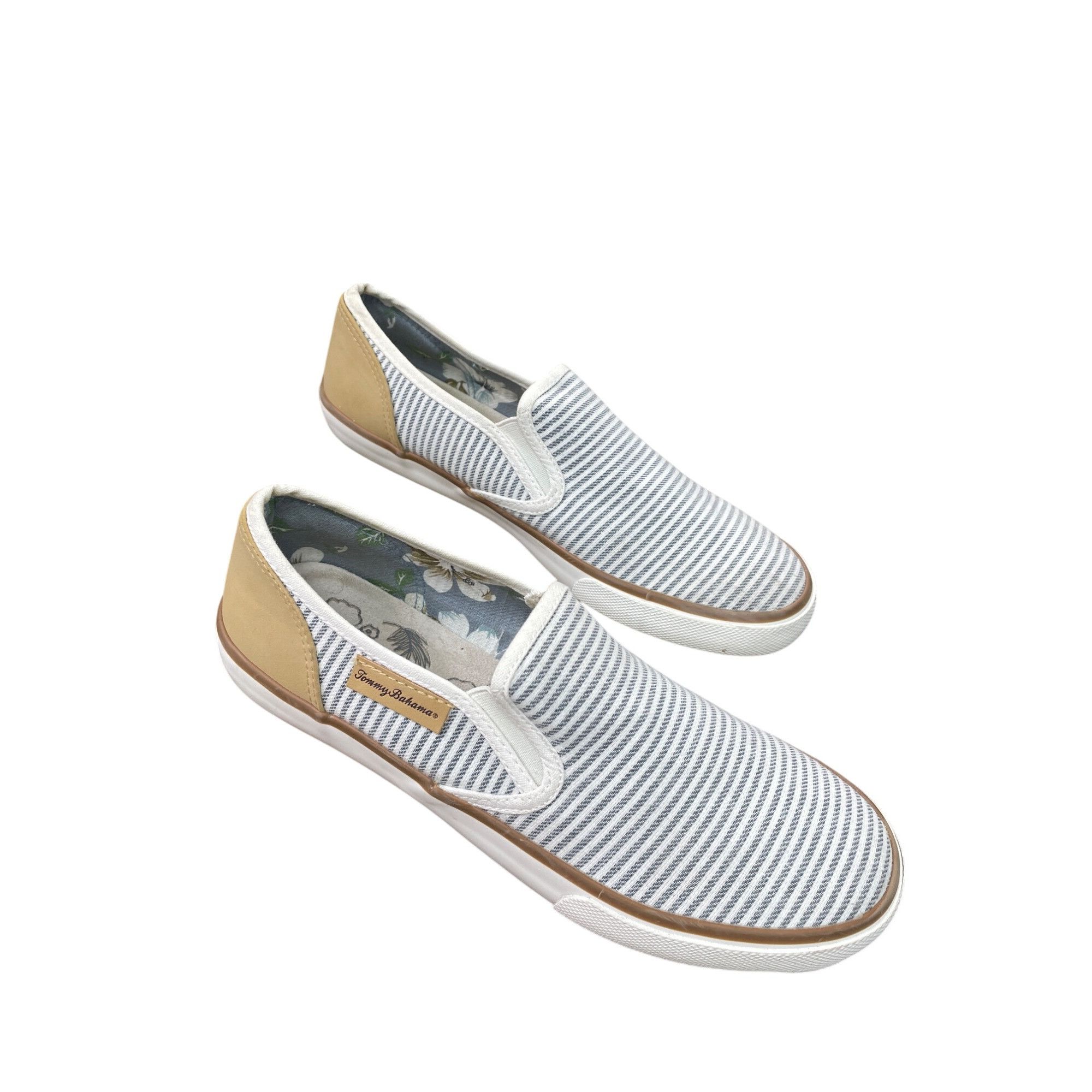 Tommy Bahama Tommy Bahama womans blue tan Slip-On loafers shoes Size 10 S Size US 9.5 / IT 39.5 - 4 Thumbnail