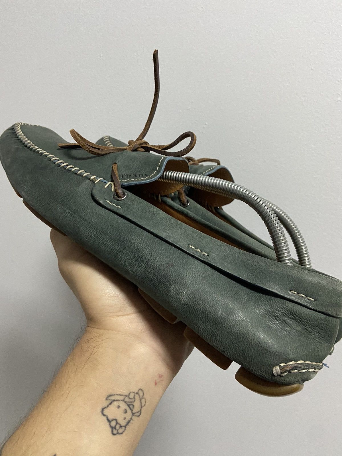 Prada × Vintage Prada Vintage Brown Shoes Sandals Moccasins Luxury Size US 12 / EU 45 - 13 Thumbnail