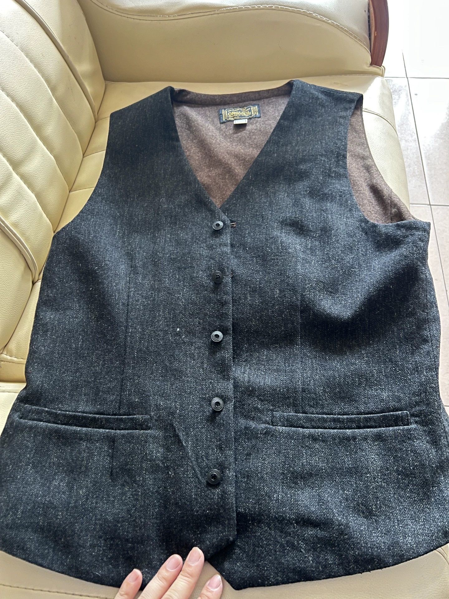 Orgueil Orgueil Vintage Wool Men's Vest Size US XXS / EU 40 - 1 Thumbnail