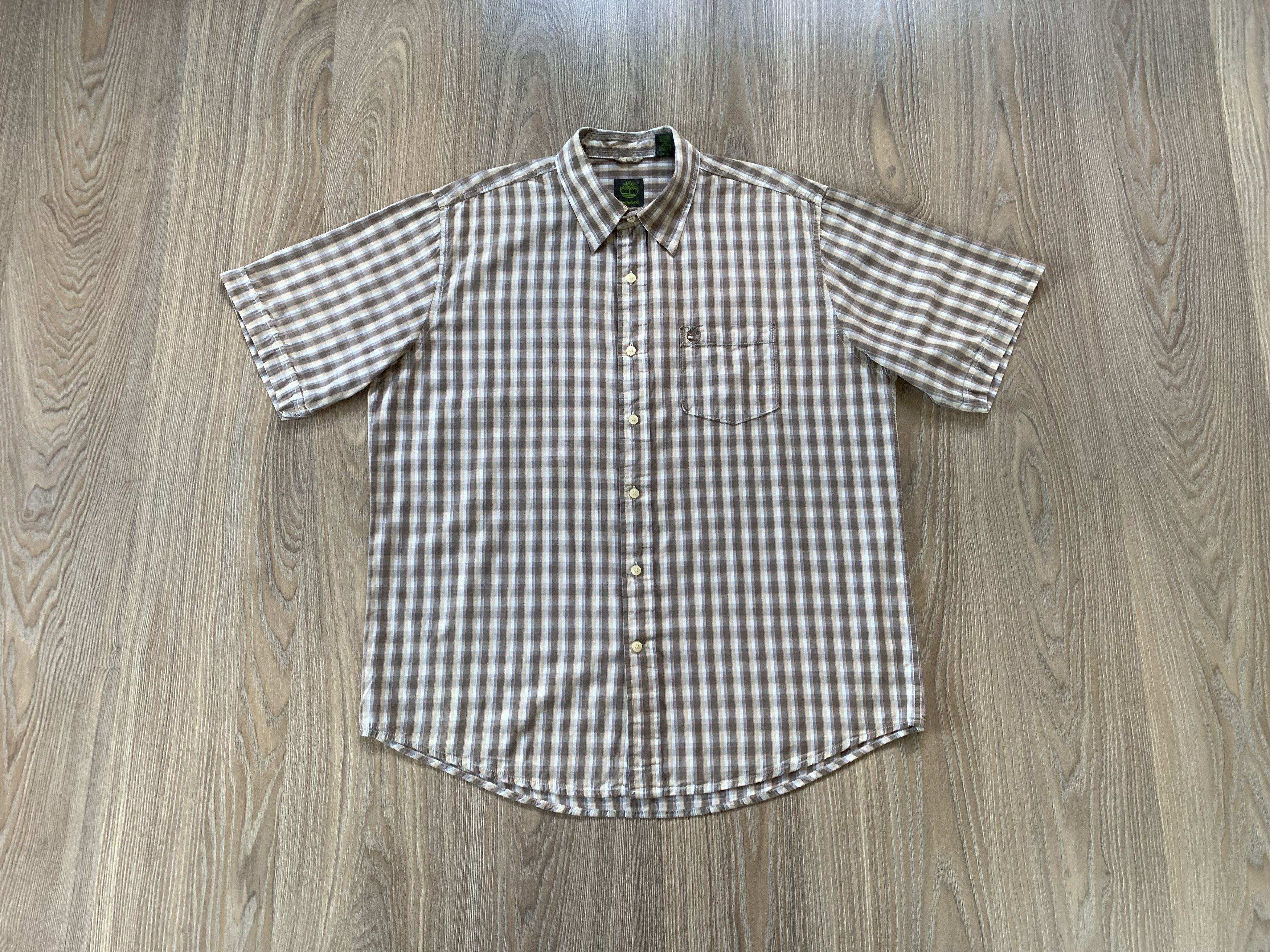 Timberland Vintage Timberland Cotton Plaid Short Sleeve Trek Shirt Size US L / EU 52-54 / 3 - 1 Thumbnail