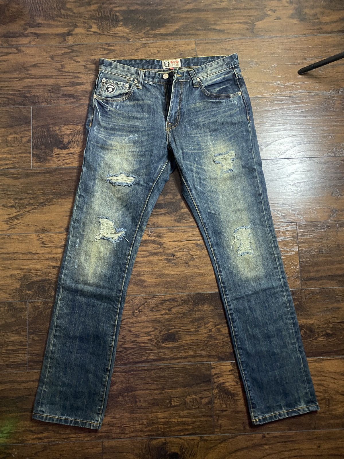 Image of Aape Selvedge Denim in Blue, Men's (Size 33)