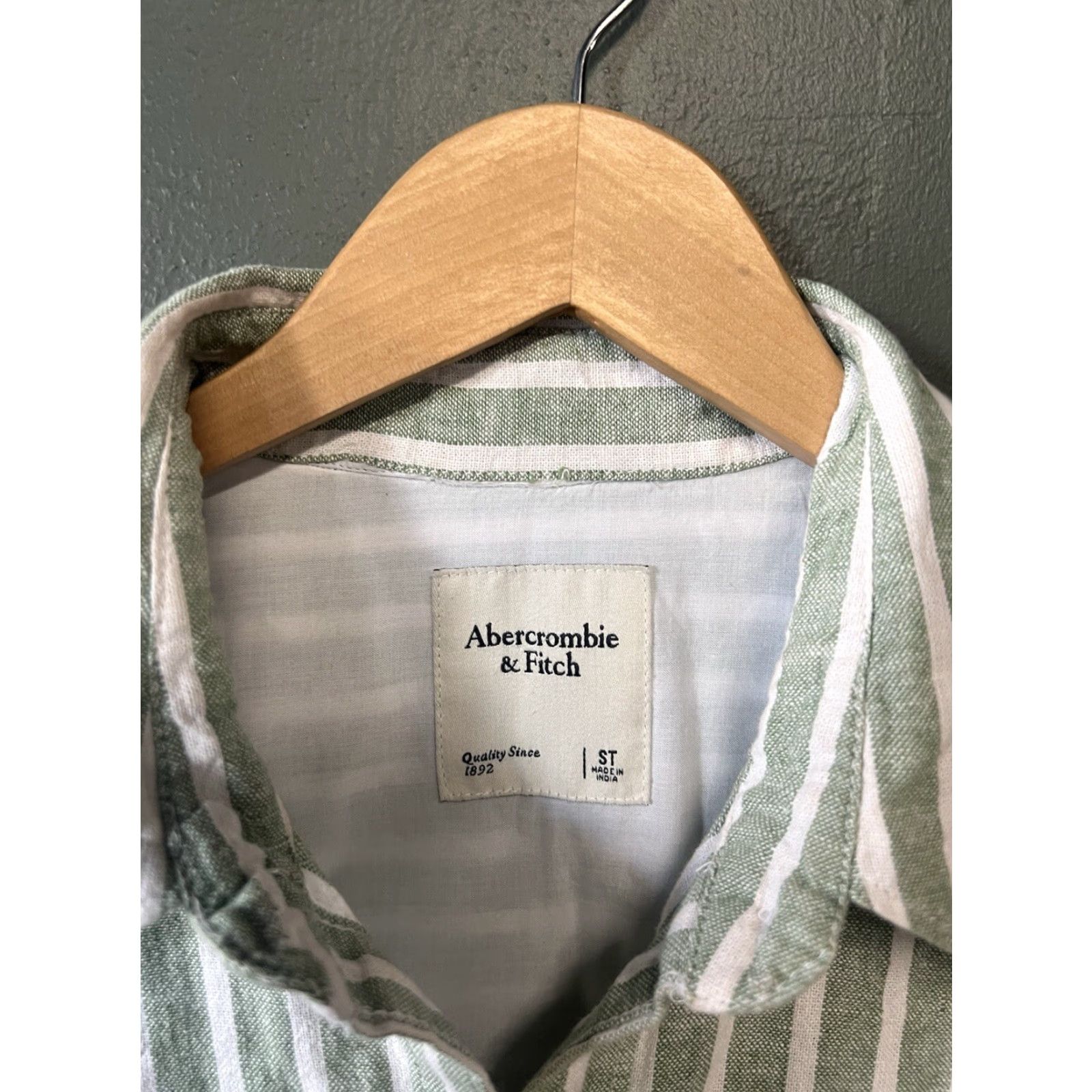 Abercrombie & Fitch Abercrombie & Fitch Womens Green Long Sleeve One Piece Jumpsuit Sz S Tall Linen Size S / US 4 / IT 40 - 3 Thumbnail