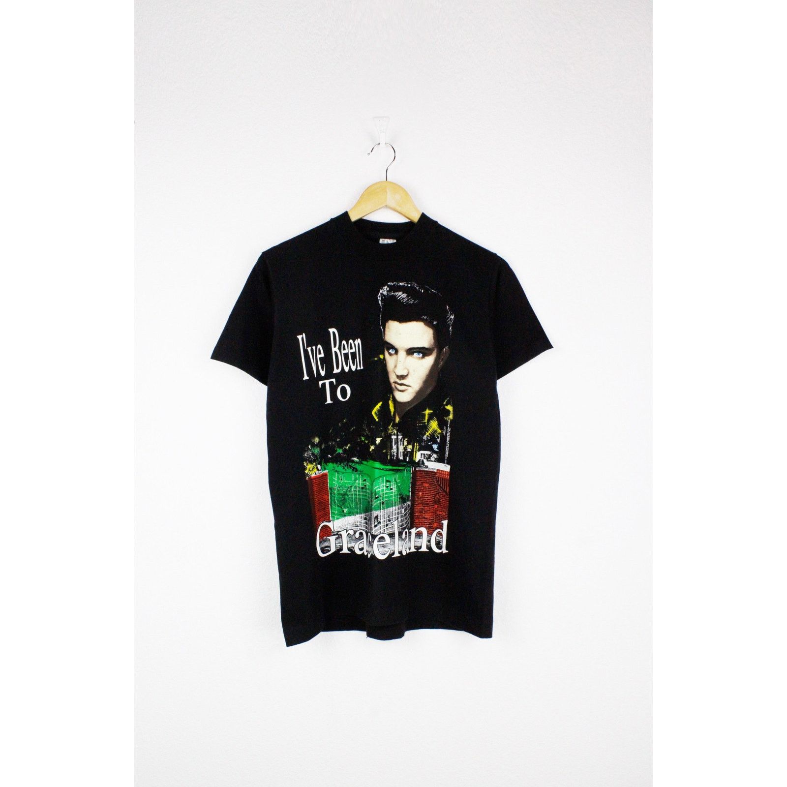 Band Tees Vintage Elvis Presley 1992 Graceland Graphic T-shirt Tee 90s Size US M / EU 48-50 / 2 - 1 Thumbnail