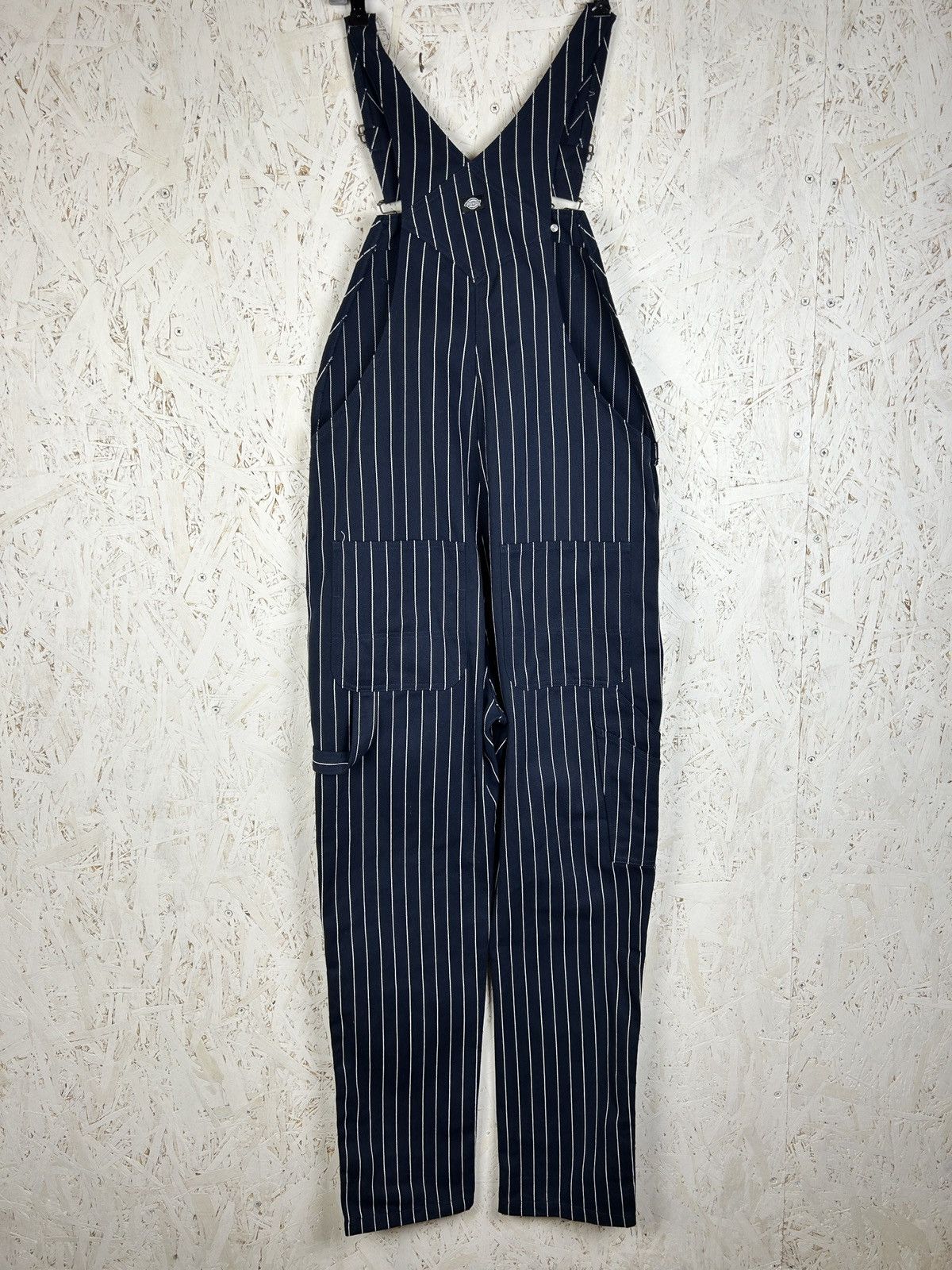 Dickies Dickies Blue Striped Dungarees Overalls W31 L32 Size US 31 - 4 Thumbnail