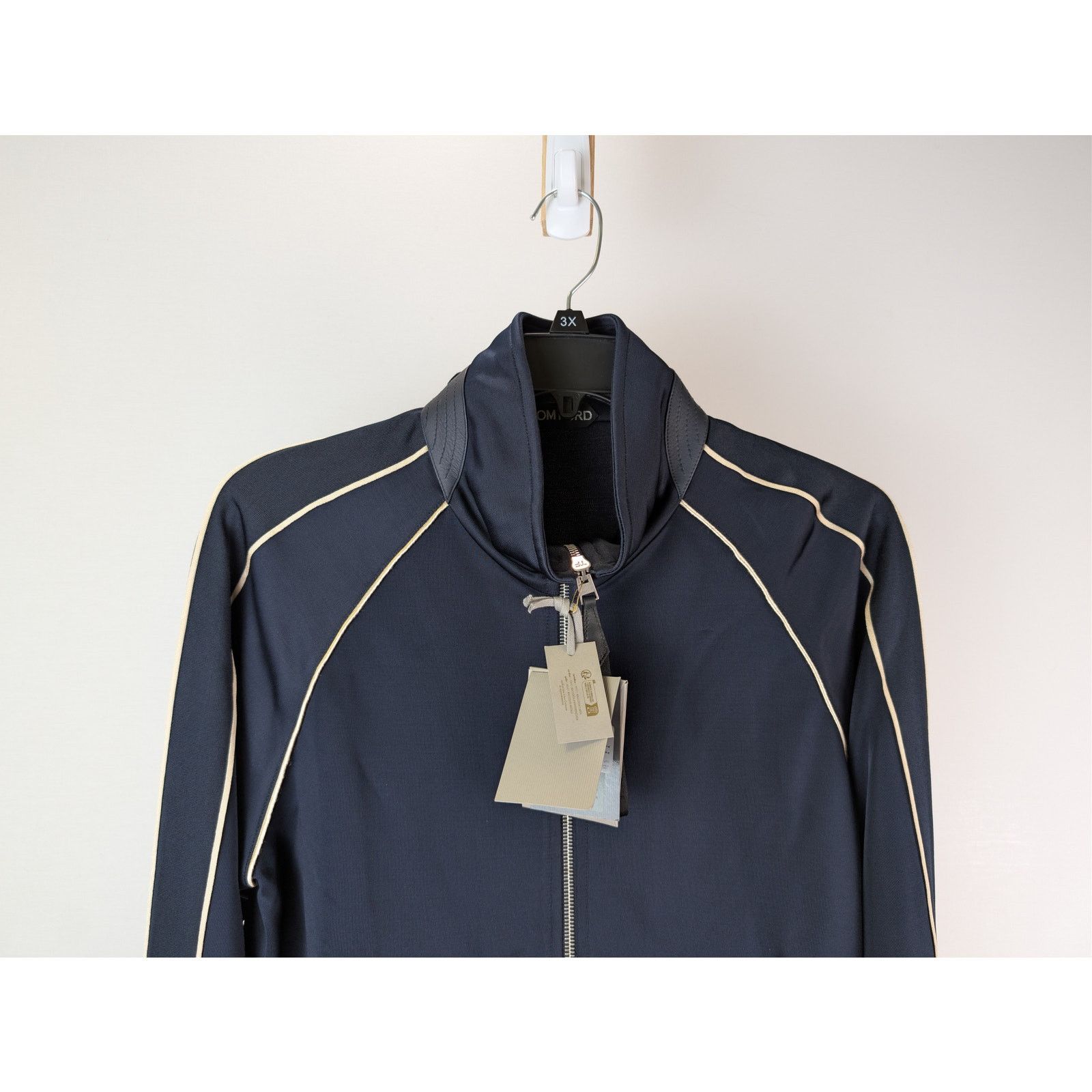 Tom Ford o1rshd1 Sports jacket with piping in navy blue Size US M / EU 48-50 / 2 - 2 Thumbnail
