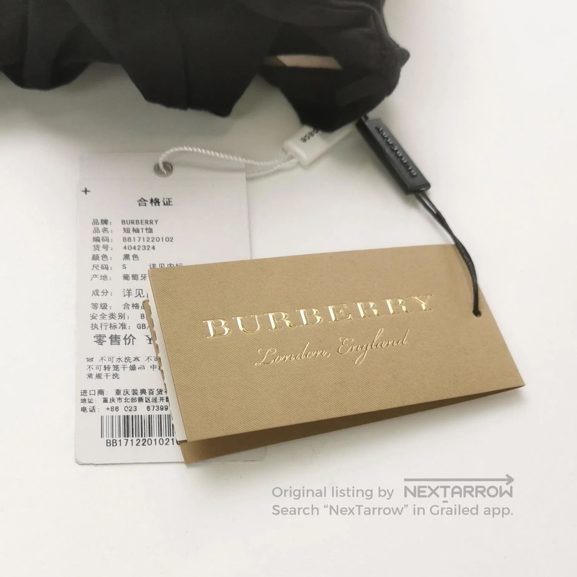 Burberry Burberry Cotton Black Round Neck T. Size US S / EU 44-46 / 1 - 4 Thumbnail