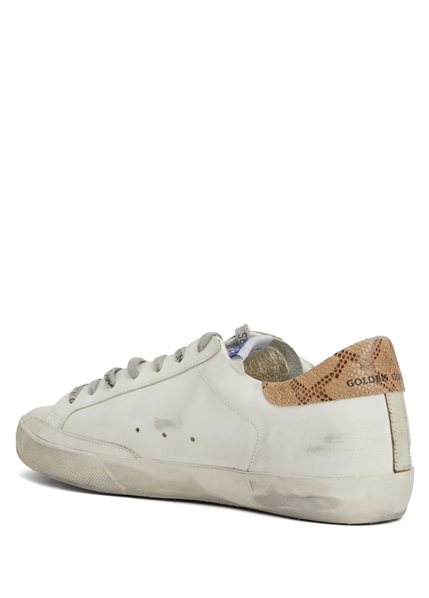 Golden Goose o1w1db10425 Superstar Suede Low-Top Sneakers in White/Brown Size US 8 / EU 41 - 3 Thumbnail