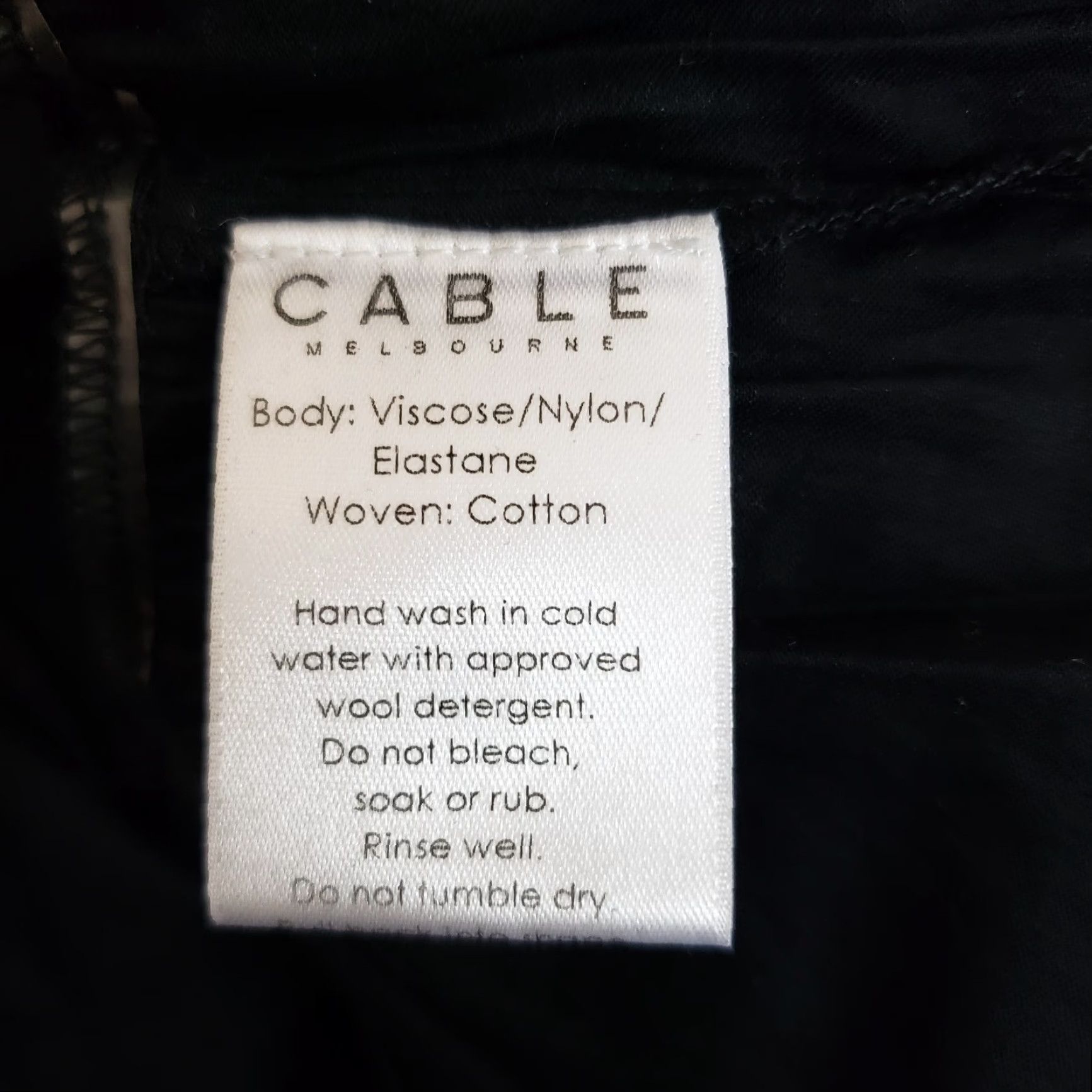 Vintage Cable Melbourne Womens Knit Top XS Black Long Sleeve Blouse Knit Casual Womens XS Black Size XS / US 0-2 / IT 36-38 - 5 Thumbnail
