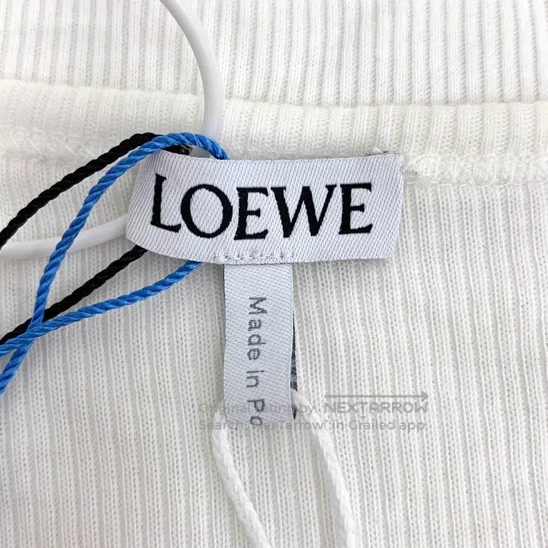 Loewe Loewe White logo embroidered cotton round neck sleeveless Size L / US 10 / IT 46 - 5 Thumbnail