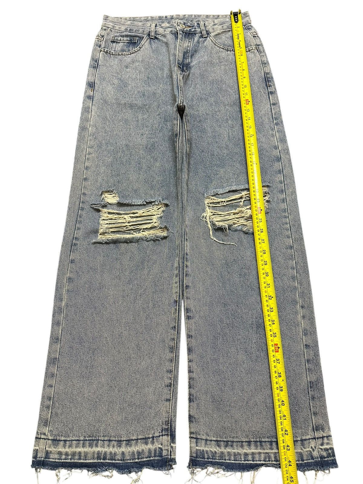 Japanese Brand Vintage Japanese Brand Blue Acid Wash Style Distressed Baggy Size US 32 / EU 48 - 12 Thumbnail