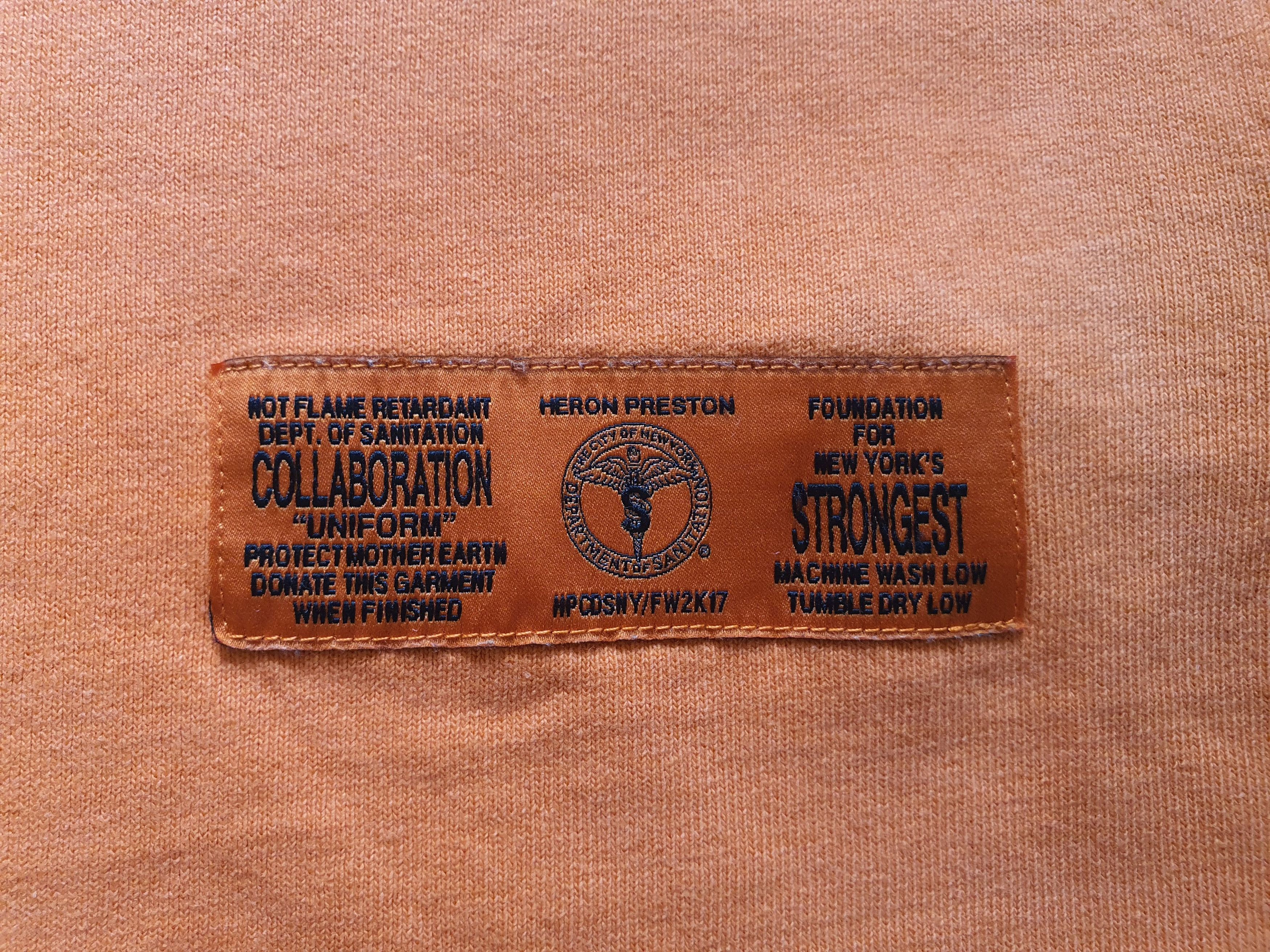 Heron Preston ''DSNY Uniform'' Long Sleeve T-Shirt Size US S / EU 44-46 / 1 - 8 Thumbnail