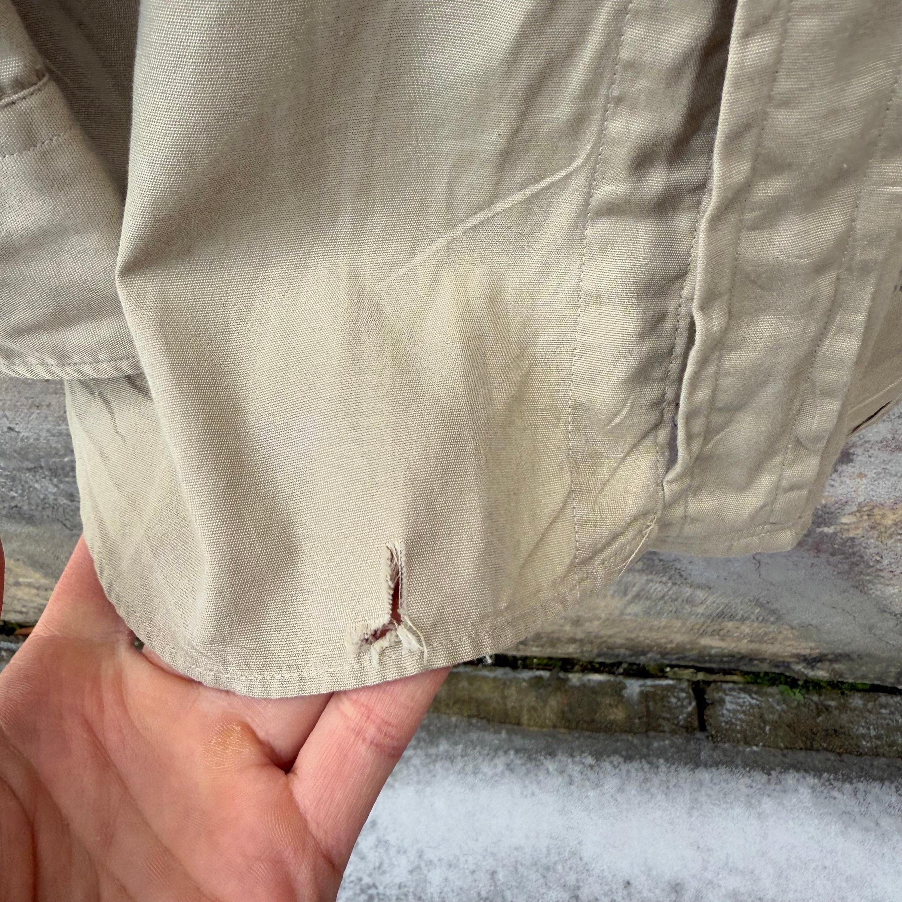 Vintage 40's US Military Tan Khaki Button Down Shirt Size US M / EU 48-50 / 2 - 5 Thumbnail