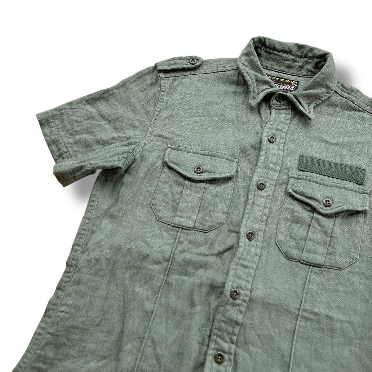 Beams Japan 🇯🇵 BEAMS MILITARY BUTTON UP SHIRT Size US M / EU 48-50 / 2 - 4 Thumbnail