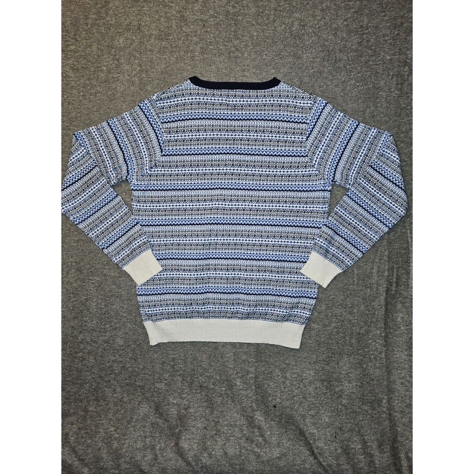 Topman Topman Sweater Men L Long Sleeve 1/2 Button Blue Lt Weight Classic Preppy Knit Pullover Lightweight Stretch Wool Mix Size US L / EU 52-54 / 3 - 7 Thumbnail