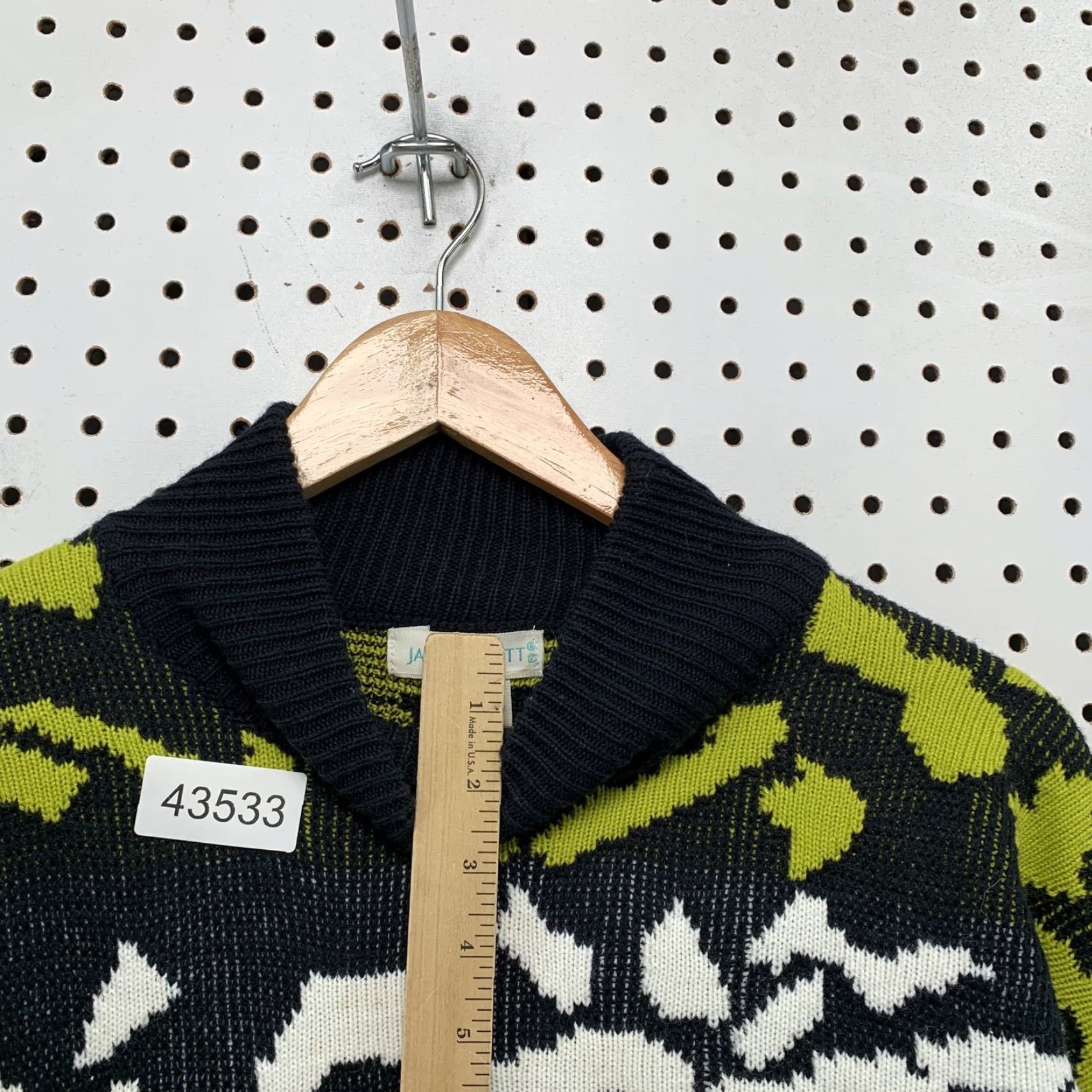 Vintage VINTAGE Jamie Scott Knit Sweater Womens Medium Black Yellow Pullover Casual Crew Neck Long Sleeve Winter Fall Size M / US 6-8 / IT 42-44 - 7 Thumbnail