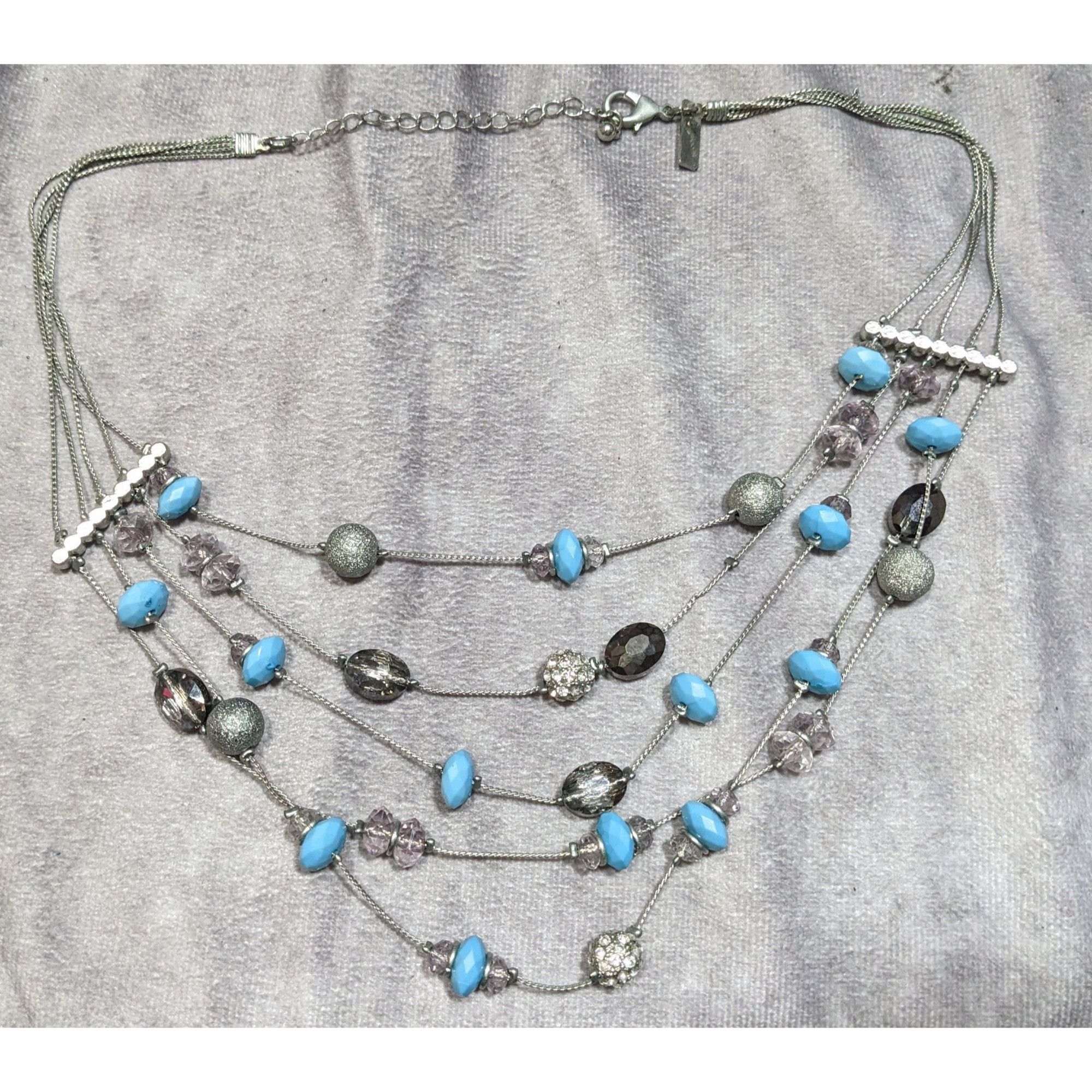 Other INC International Concepts Glam Blue And Silver Tone Layered Size ONE SIZE - 5 Thumbnail
