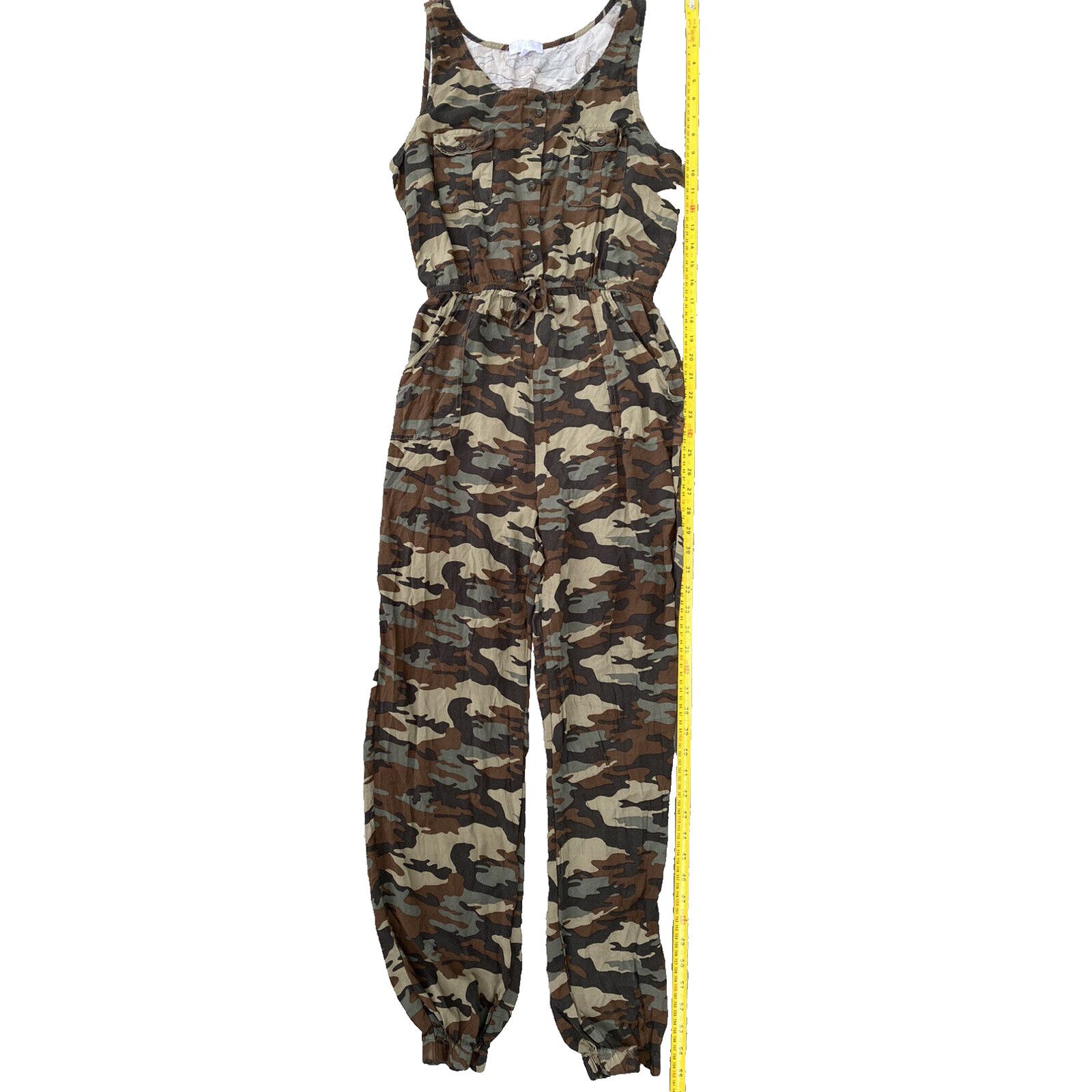 Briggs & Riley Riley&James Camouflage Bib Overalls L Green Grey A000315 Size 28" / US 6 / IT 42 - 2 Thumbnail