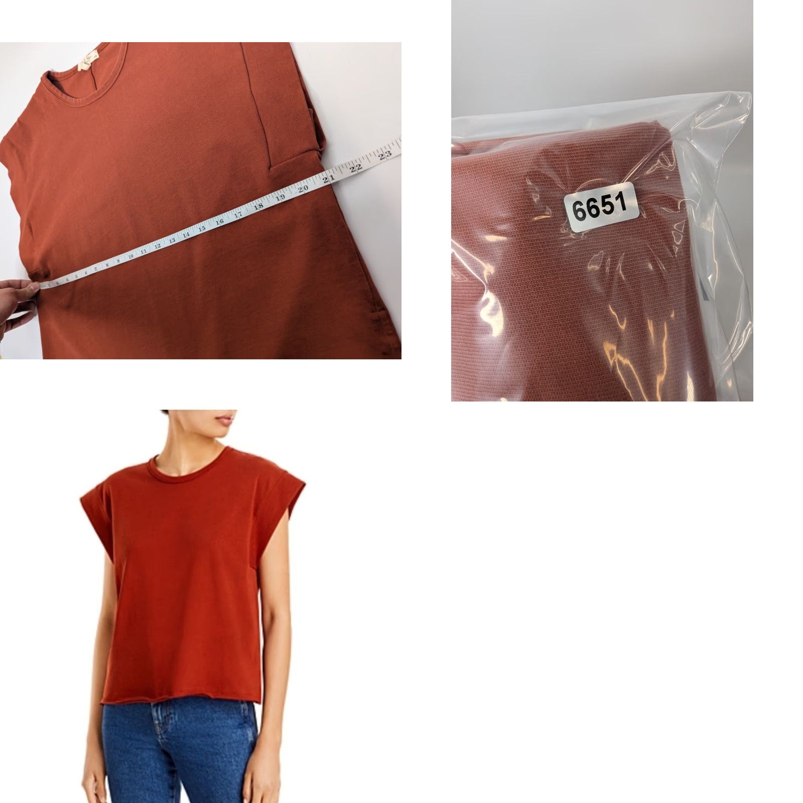 Rag & Bone RAG & BONE Ryder Muscle Tee In Paprika Women's M Organic Cotton Peru Shirt Women M Paprika Size M / US 6-8 / IT 42-44 - 8 Thumbnail