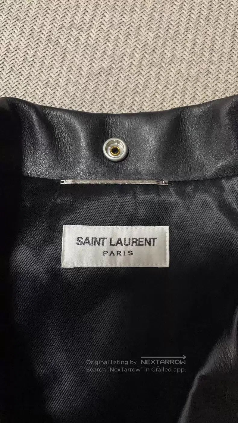 Saint Laurent Paris Saint Laurent Paris Motorcycle Leather Jacket i Size US L / EU 52-54 / 3 - 3 Thumbnail