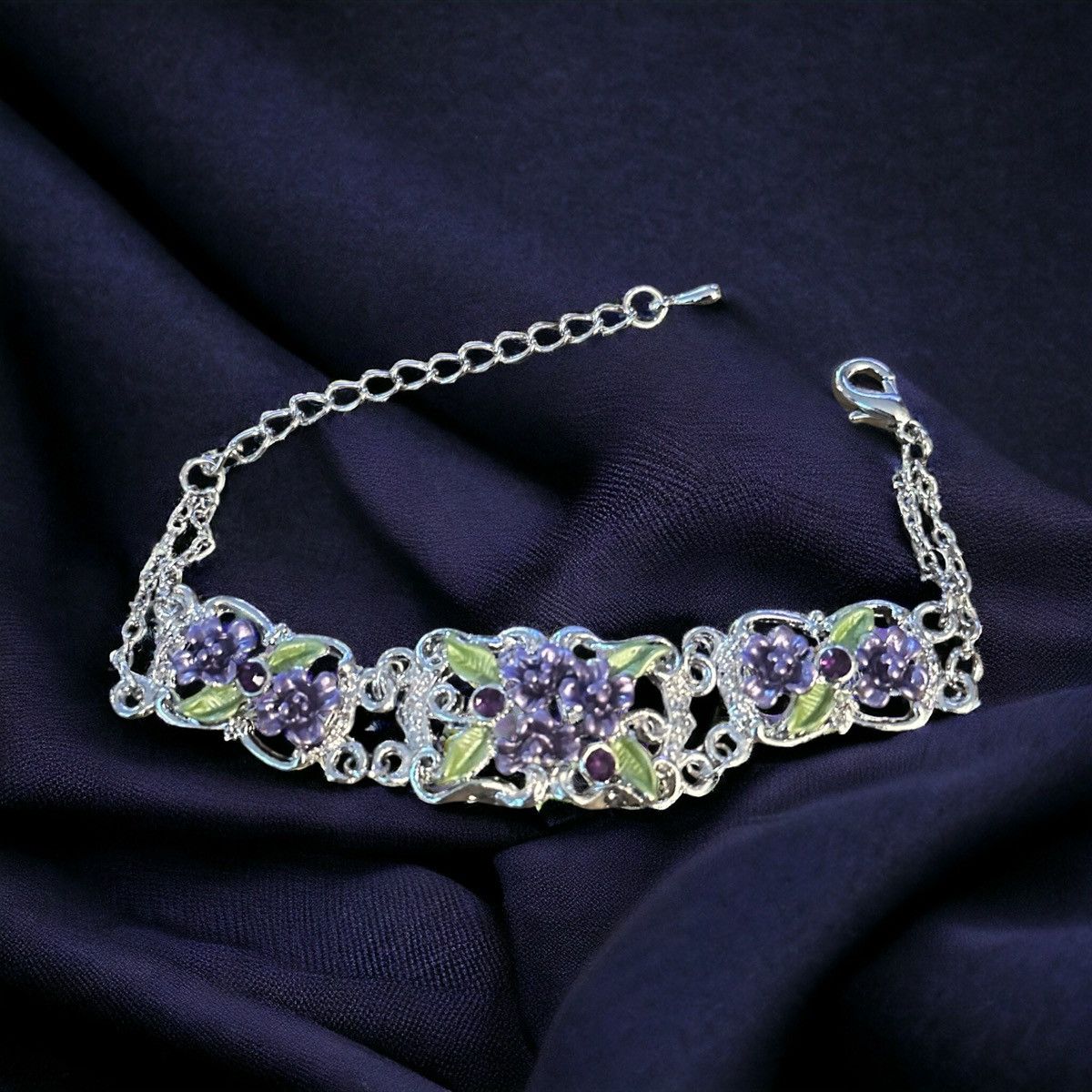 Other Filigree purple flower bracelet Size ONE SIZE - 1 Thumbnail