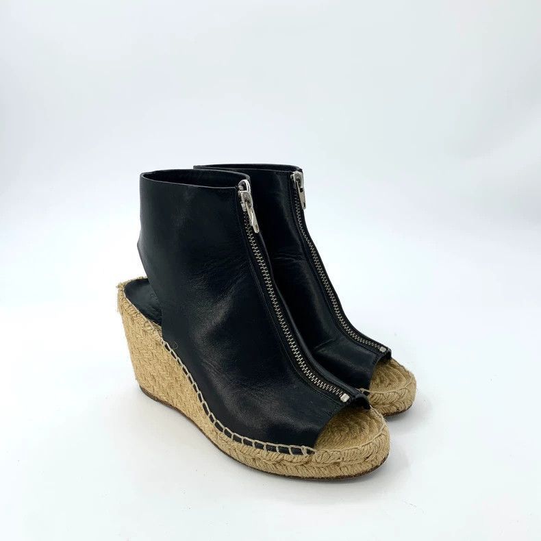 Celine Black Zip Wedge Espadrilles from Celine Size US 6 / EU 39 - 2 Thumbnail