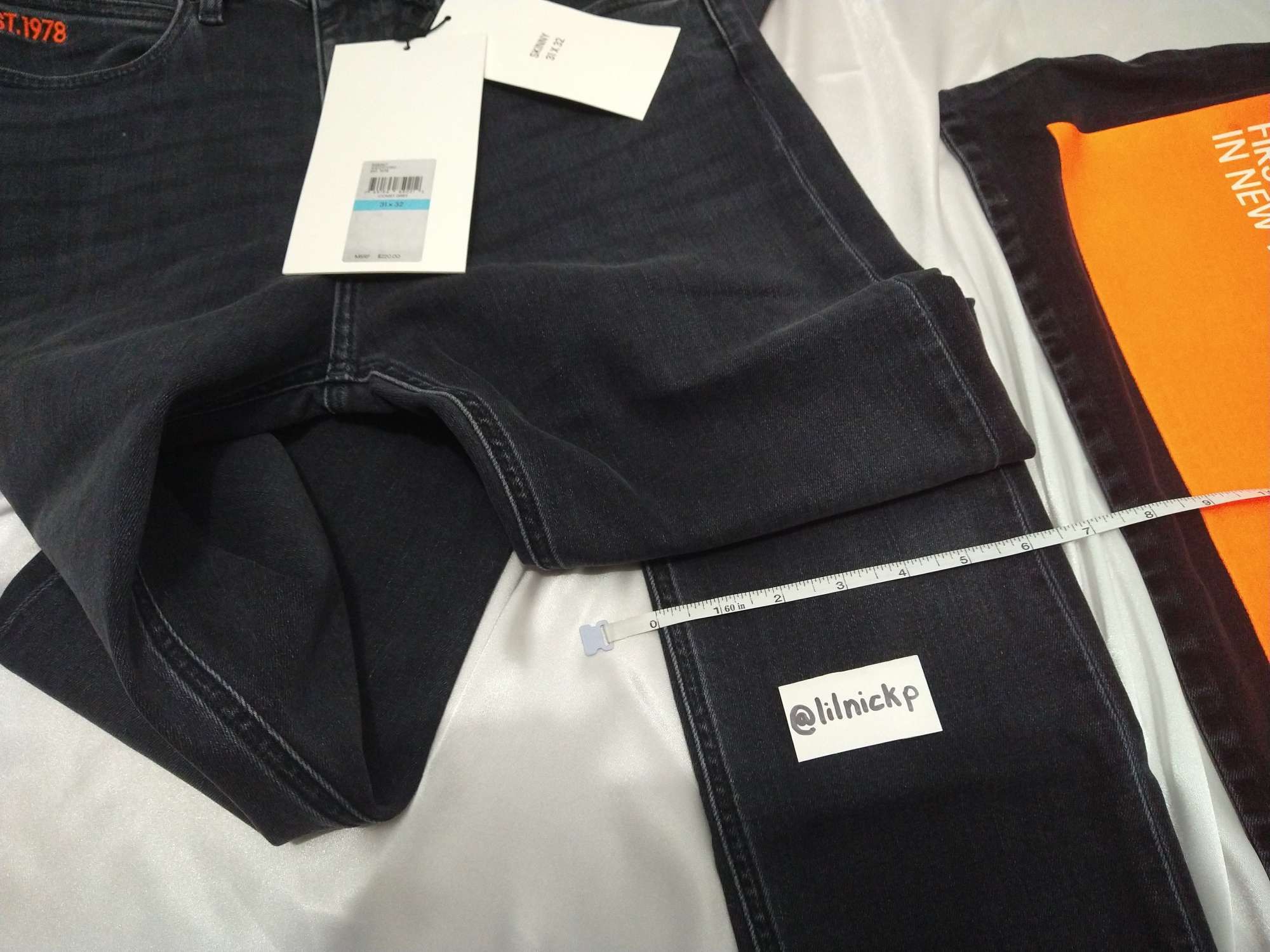 Calvin Klein 205W39NYC EST. 1978 Skinny Leg Comet Grey Jeans Size US 31 - 10 Thumbnail
