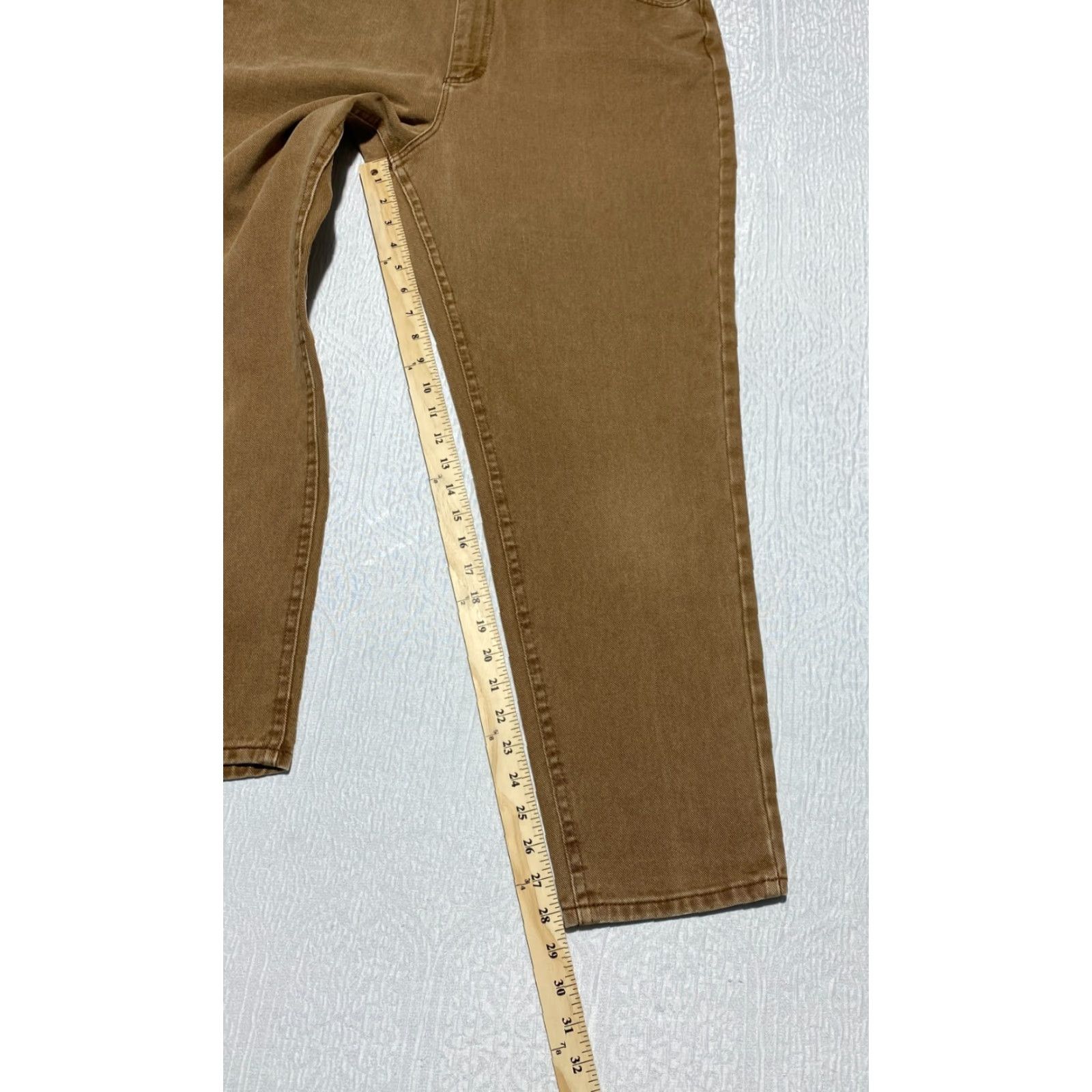 Lee VINTAGE Lee Jeans Womens 90s USA Riveted Brown Size 16 Petite Tapered 5-Pocket Denim Size 24" / US 00 / IT 34 - 6 Thumbnail