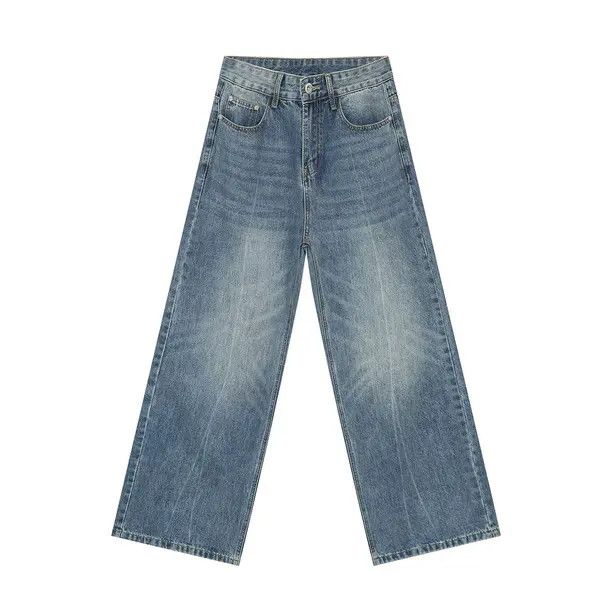 Japanese Brand VIBE Washed loose fit straight leg jeans Size US 30 / EU 46 - 6 Thumbnail