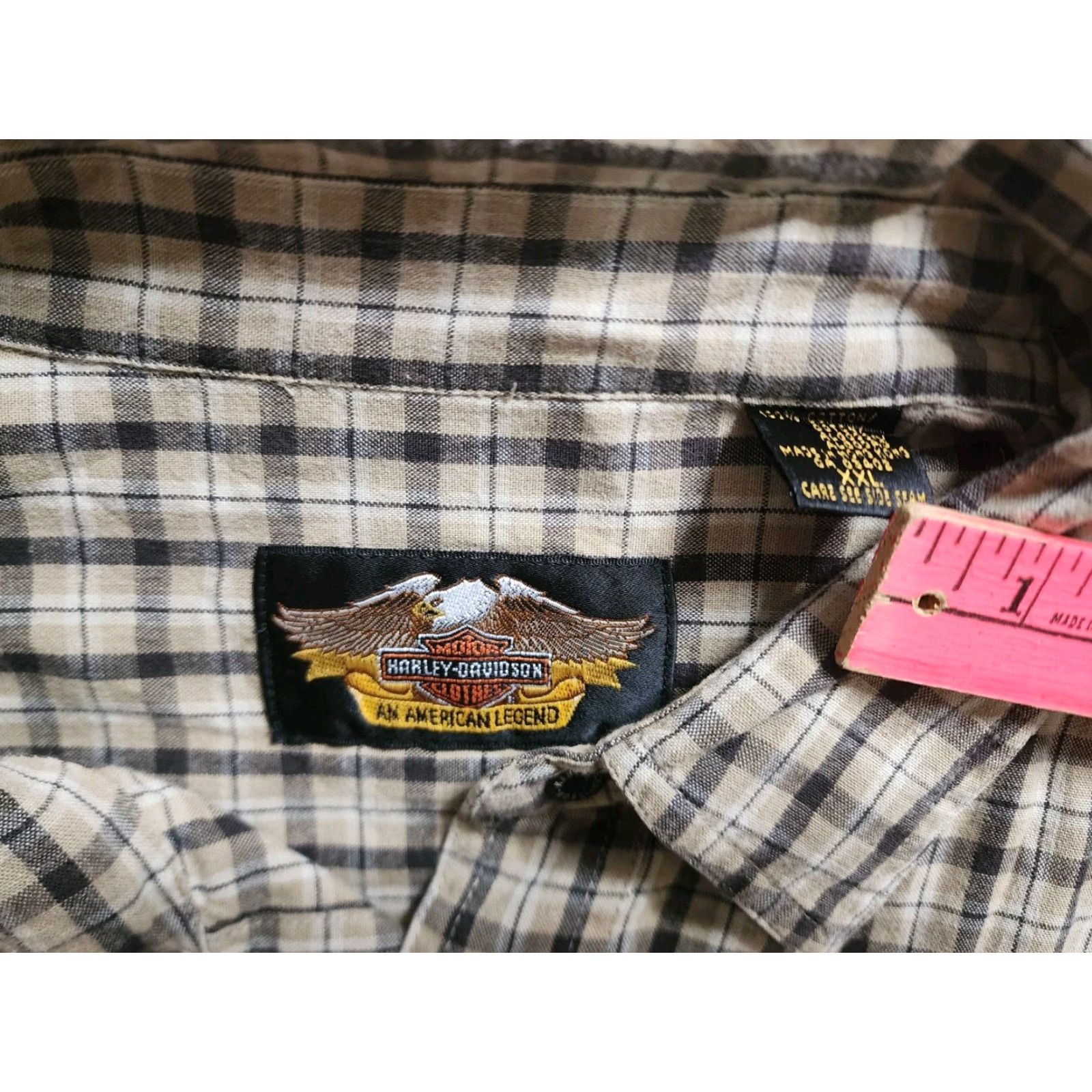 Harley Davidson VINTAGE Harley Davidson Mens XXL Motorcycle Biker Flannel Shirt Plaid Long Sleeve Casual Size US XXL / EU 58 / 5 - 5 Thumbnail